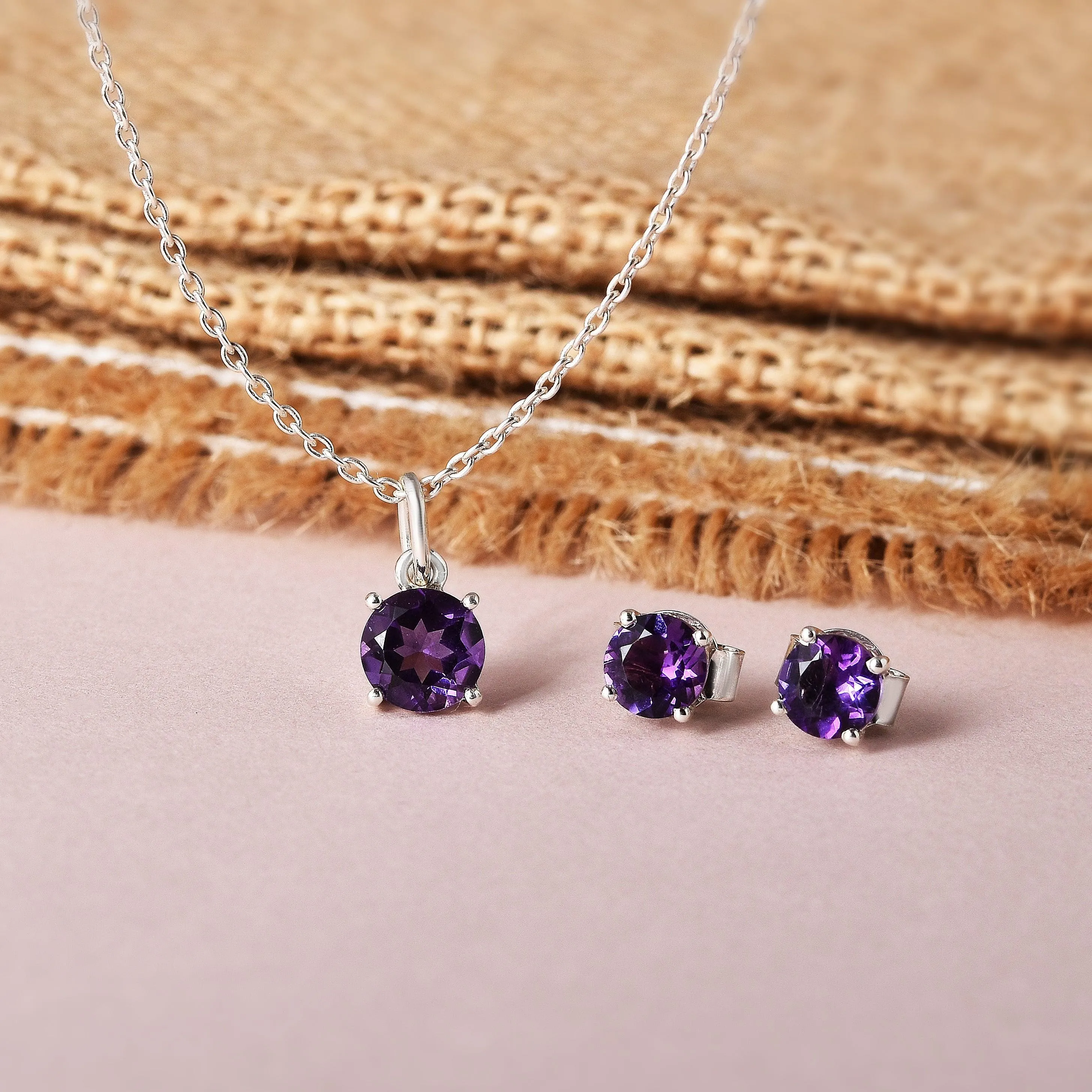 Purple Solitaire Amethyst Jewelry Set sold by Zulily product image thumbnail 5