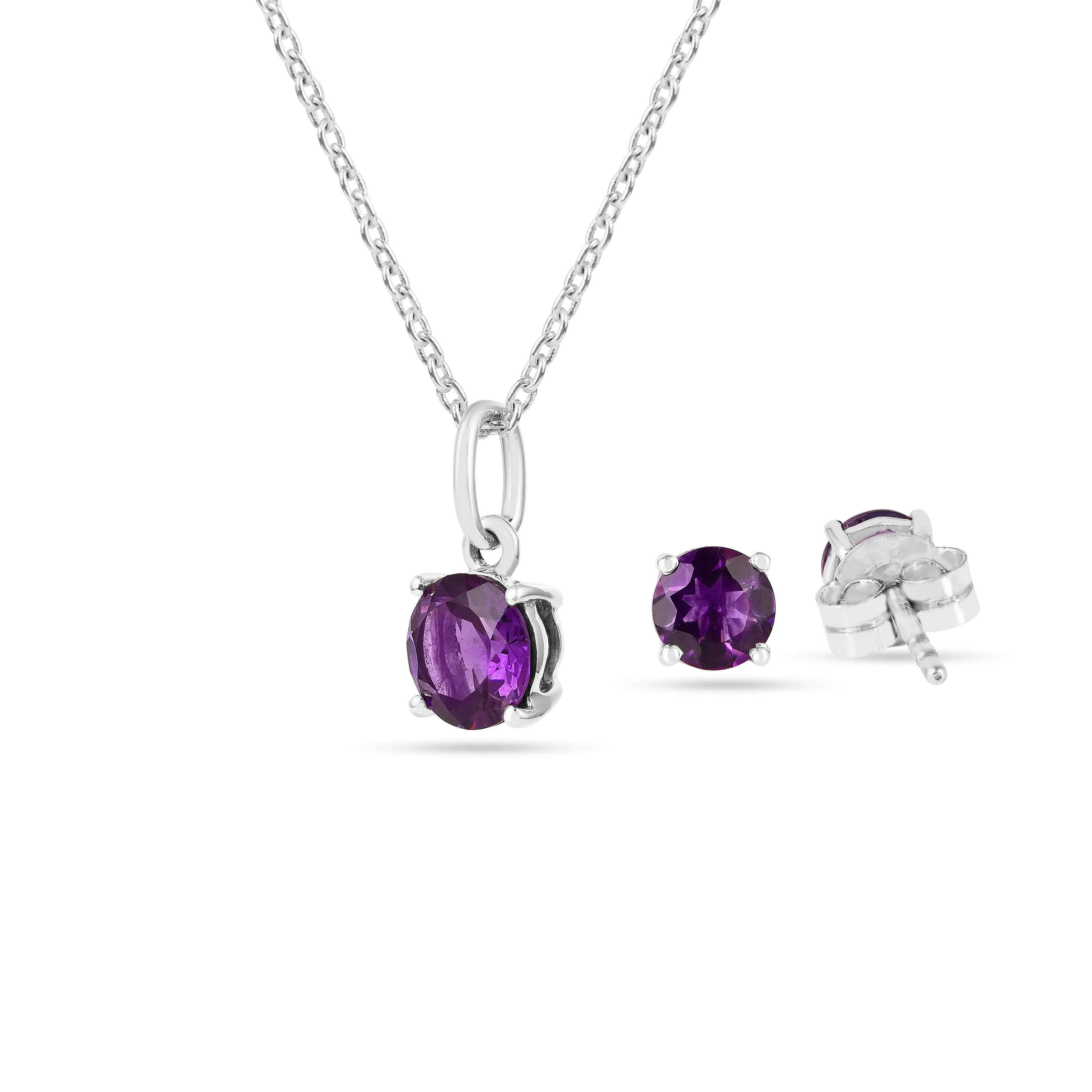 Purple Solitaire Amethyst Jewelry Set sold by Zulily product image thumbnail 3