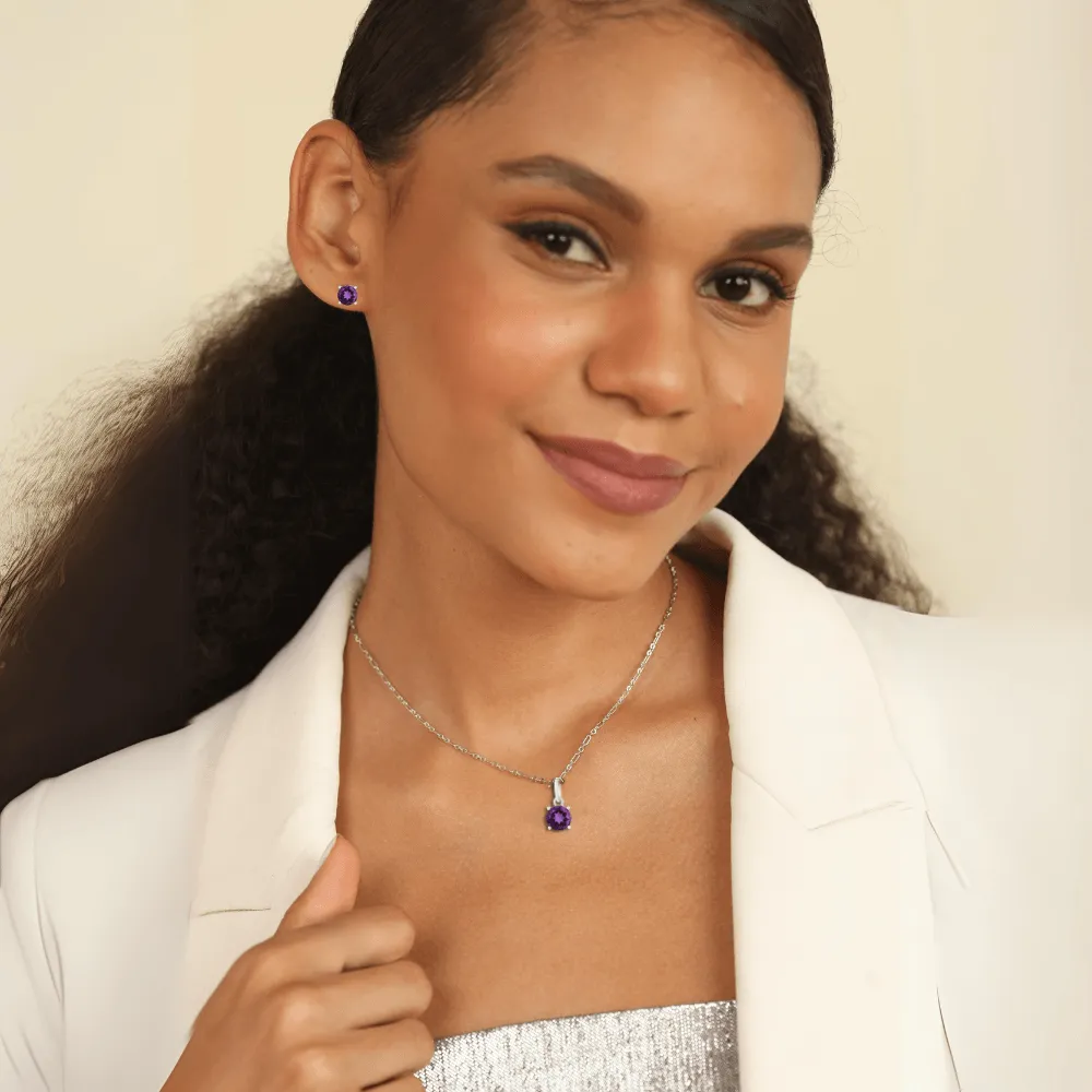 Purple Solitaire Amethyst Jewelry Set sold by Zulily product image thumbnail 4