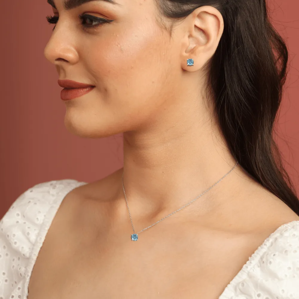 Blue Moissanite Jewelry Set sold by Zulily product image thumbnail 4