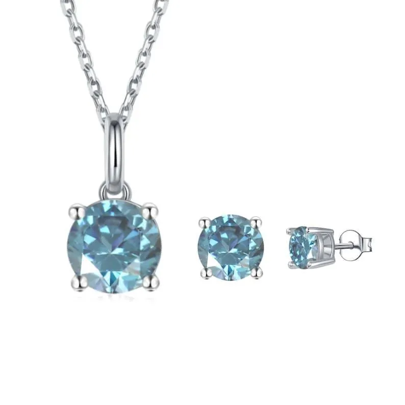 Blue Moissanite Jewelry Set sold by Zulily