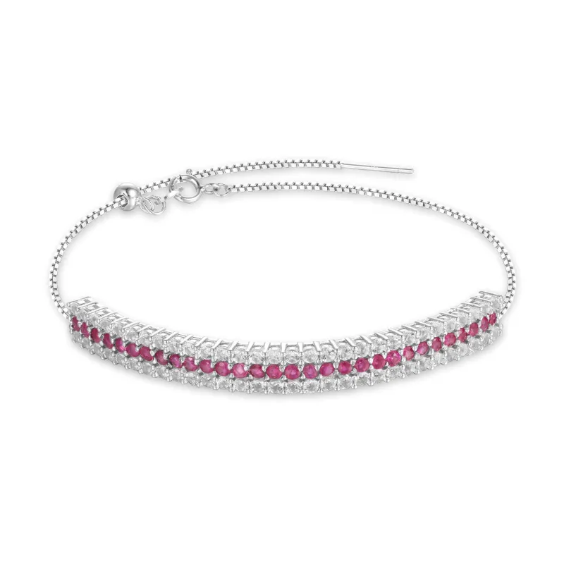 Ruby Tennis Bracelet made by Zulily