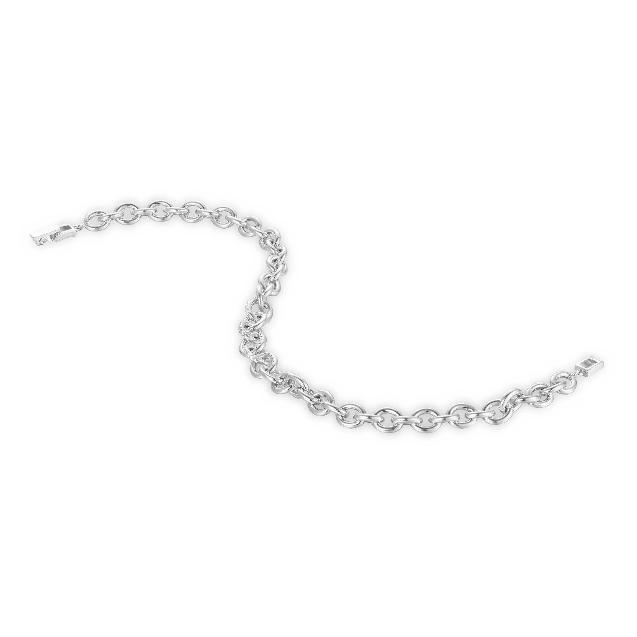 Moissanite Silver Chain Bracelet sold by Zulily product image thumbnail 4