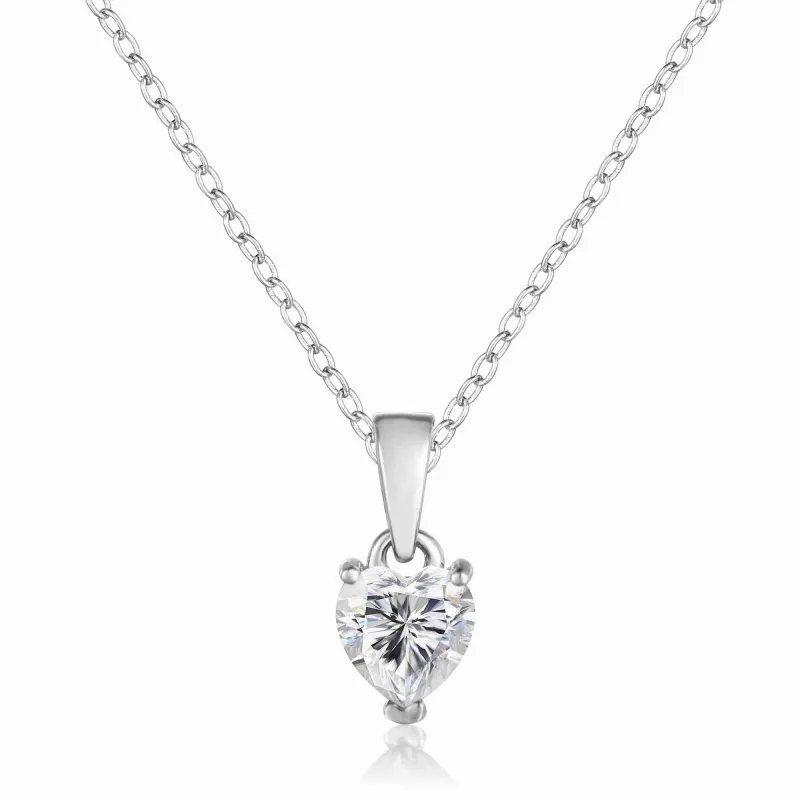 Moissanite Heart Necklace made by Zulily