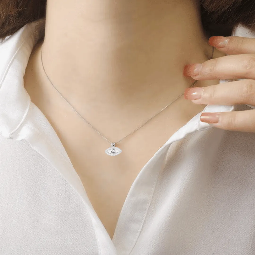 Blue Topaz Evil Eye Necklace sold by Zulily product image thumbnail 4