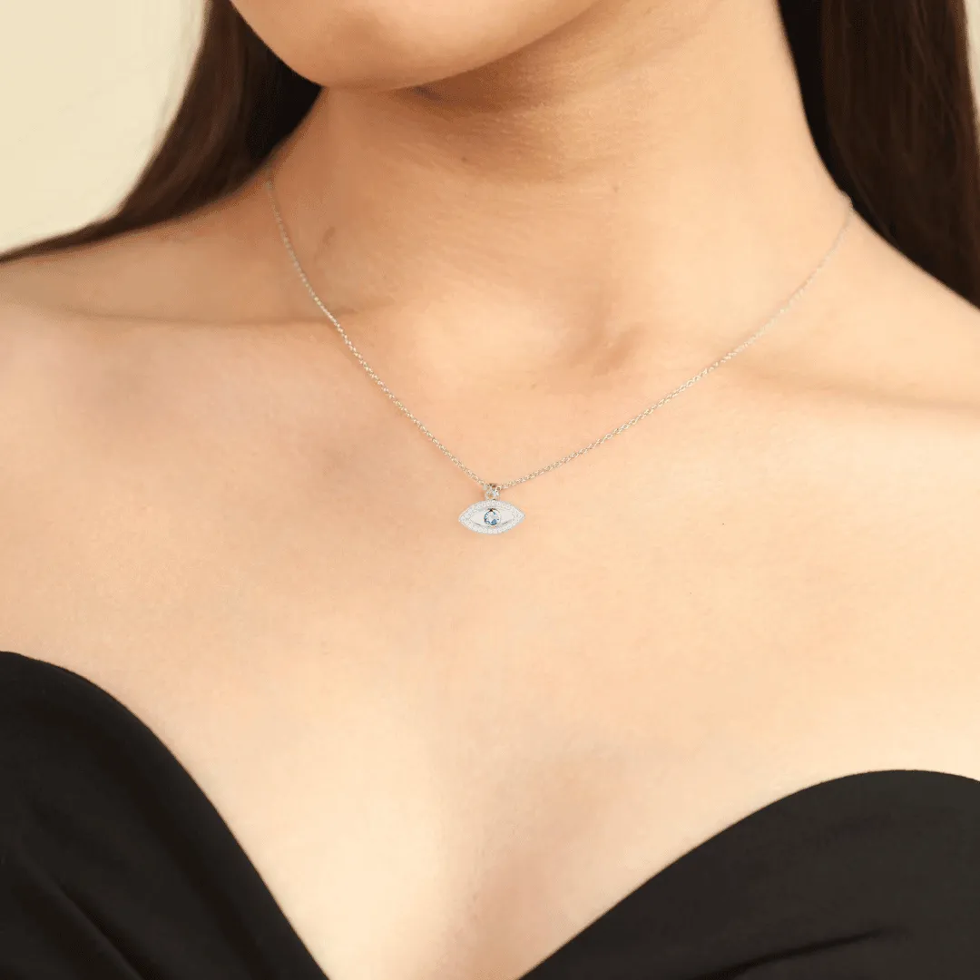 Blue Topaz Evil Eye Necklace sold by Zulily product image thumbnail 2