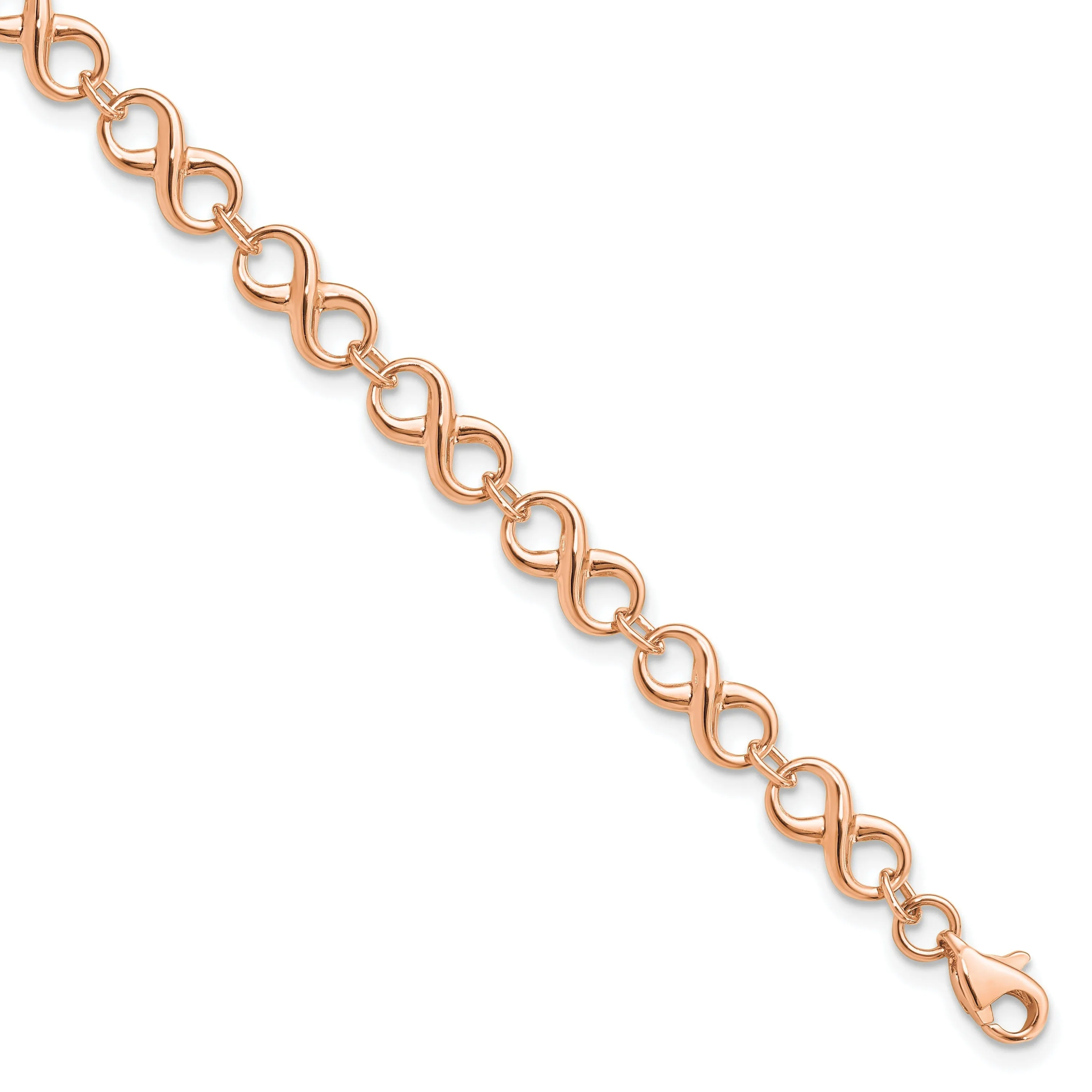 14k Rose Gold Infinity Figure-8 Link Lobster Clasp Chain Bracelet sold by Zulily
