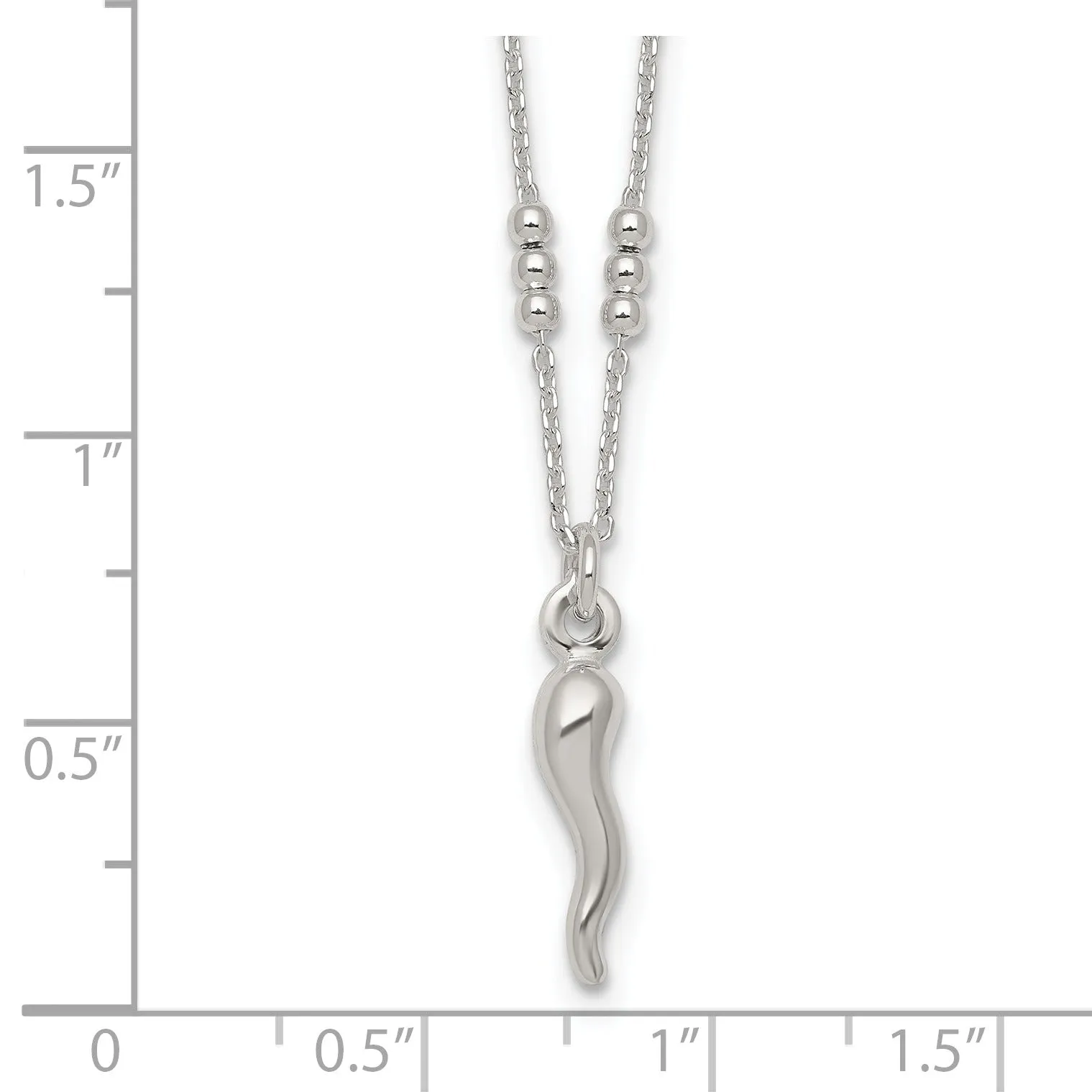 Silver Italian Horn 18 Inch Necklace sold by Zulily product image thumbnail 5