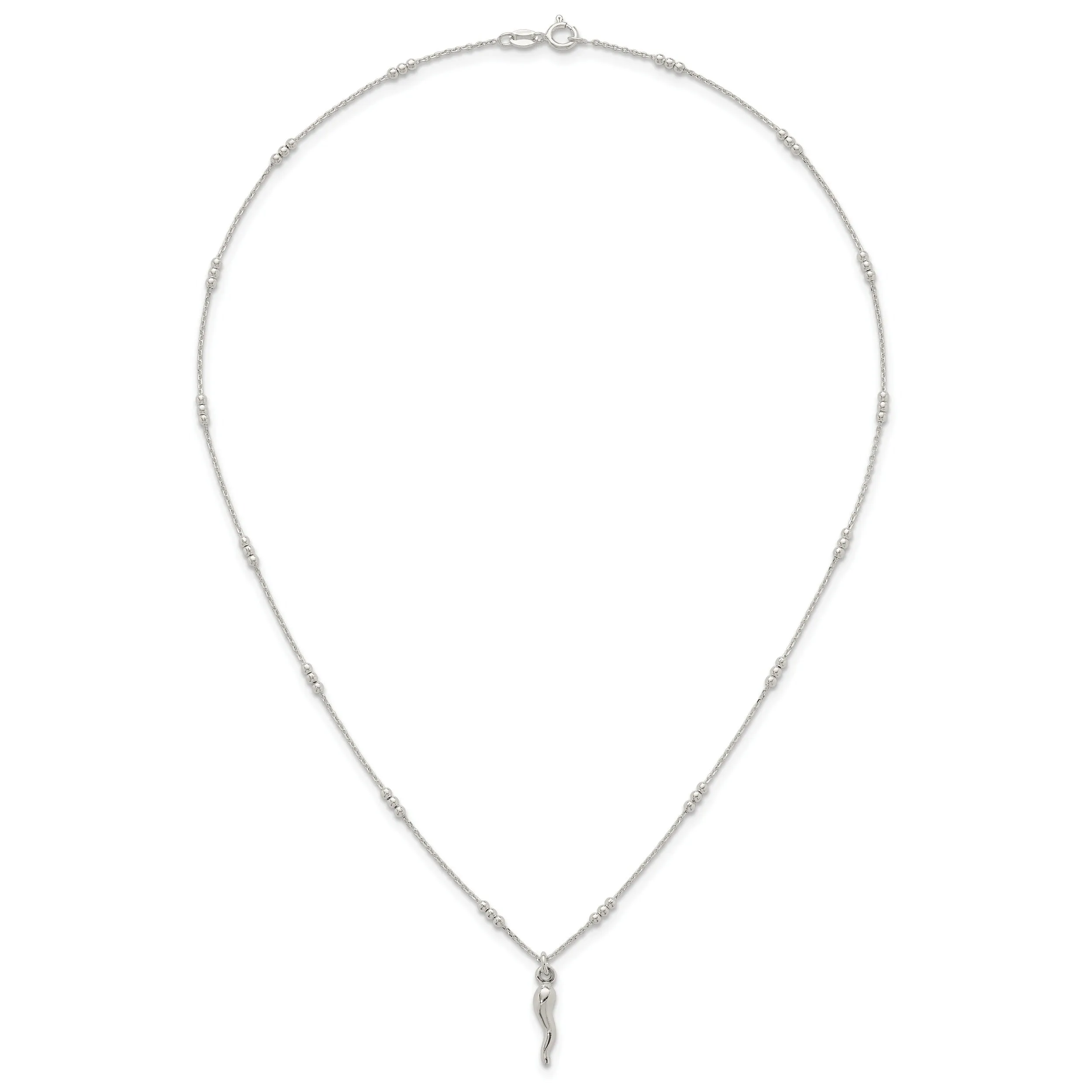 Silver Italian Horn 18 Inch Necklace sold by Zulily product image thumbnail 2