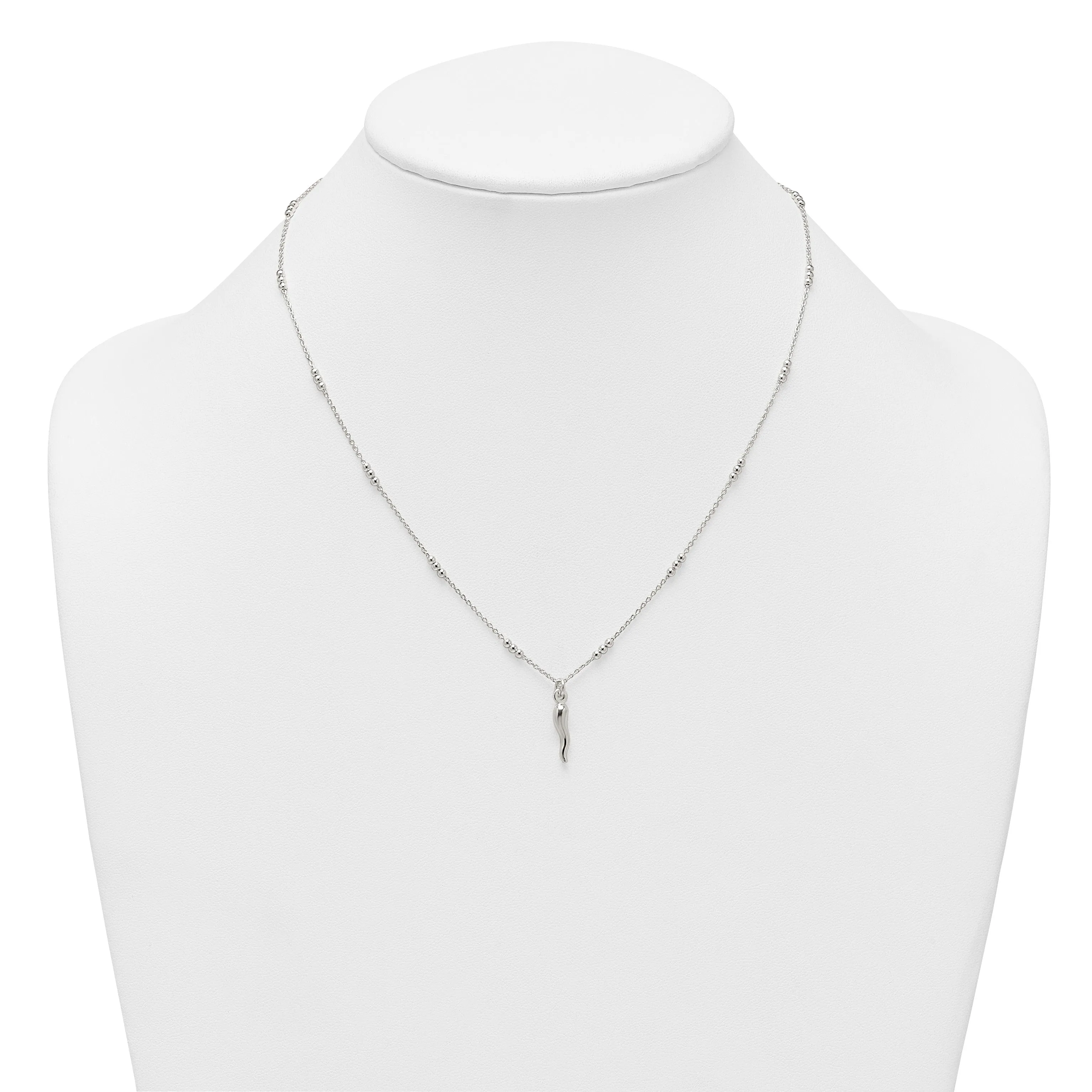 Silver Italian Horn 18 Inch Necklace sold by Zulily product image thumbnail 3
