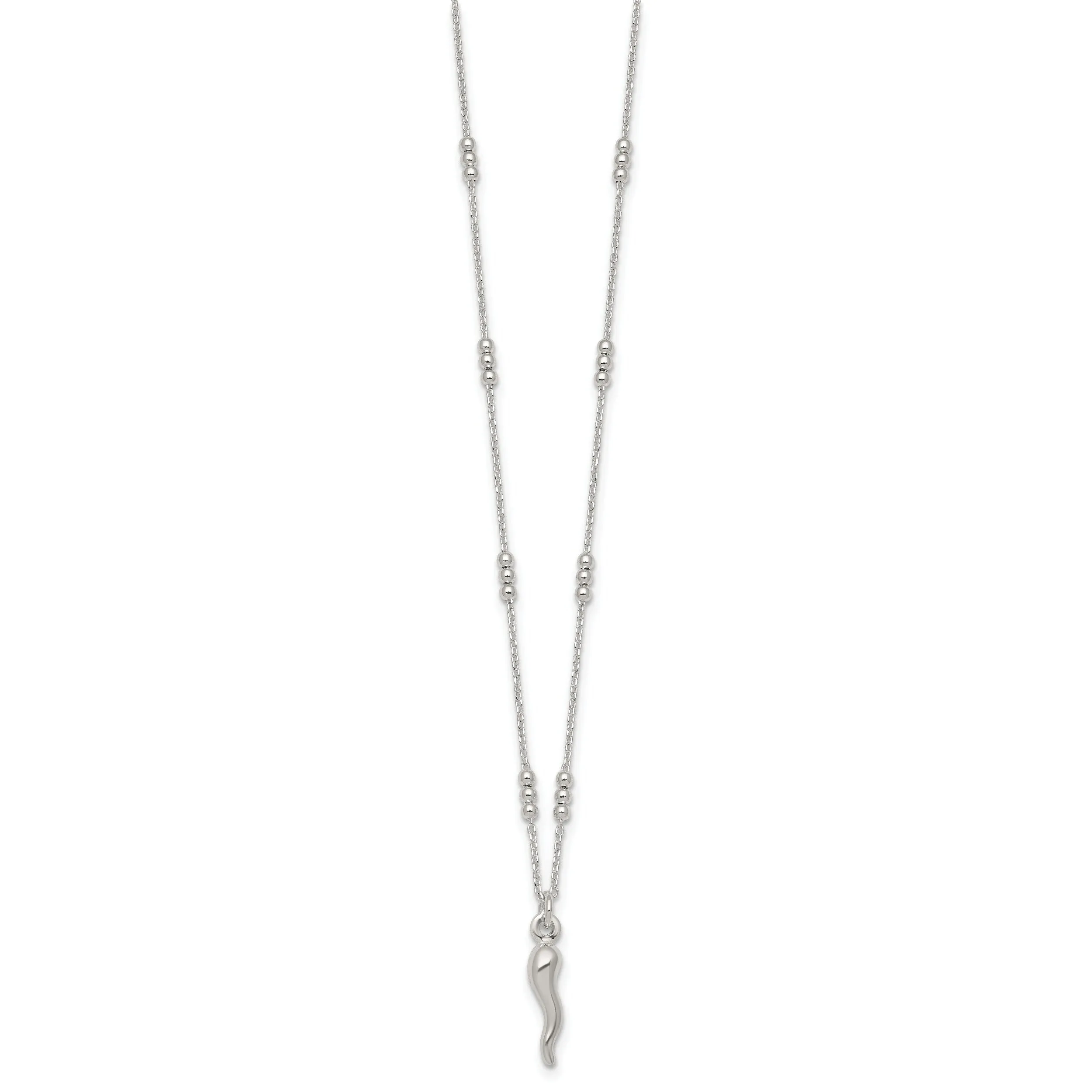 Silver Italian Horn 18 Inch Necklace sold by Zulily product image thumbnail 4