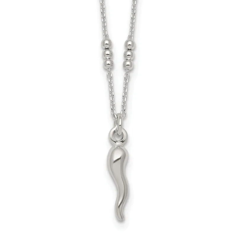 Silver Italian Horn 18 Inch Necklace made by Zulily