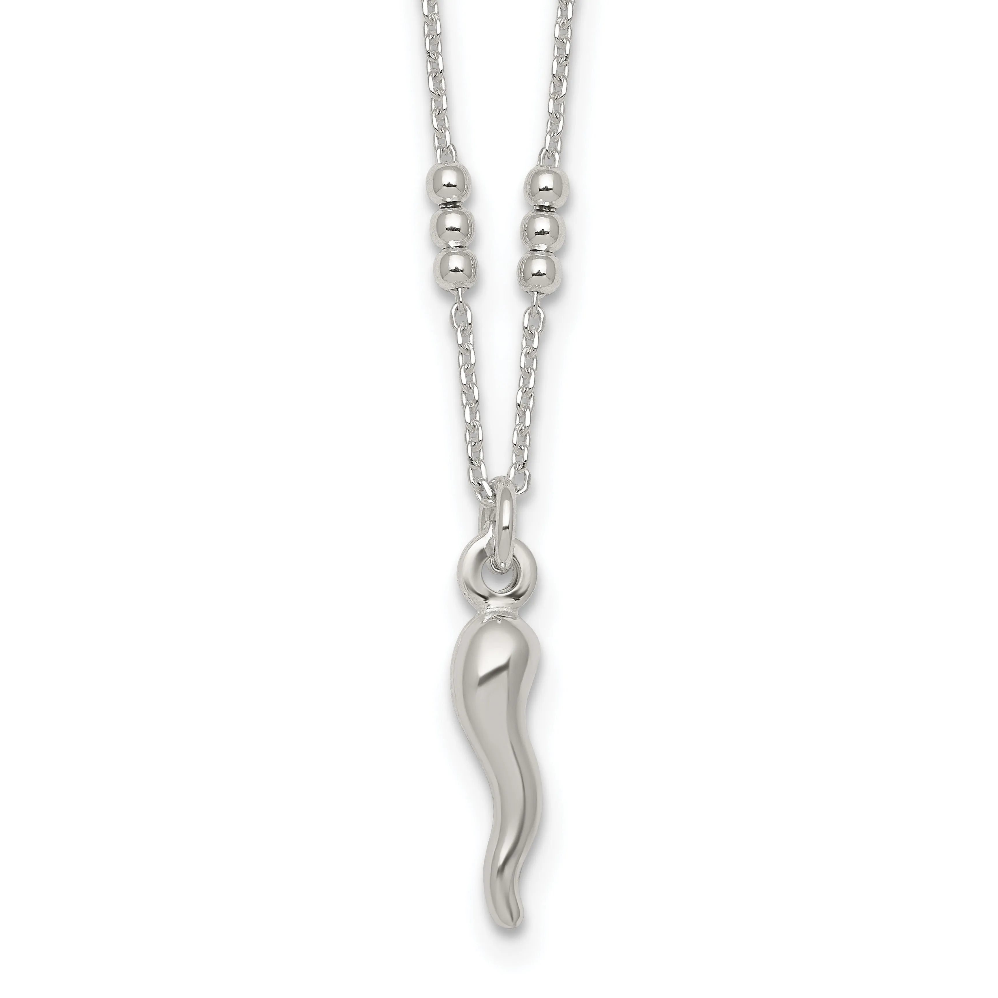 Silver Italian Horn 18 Inch Necklace sold by Zulily