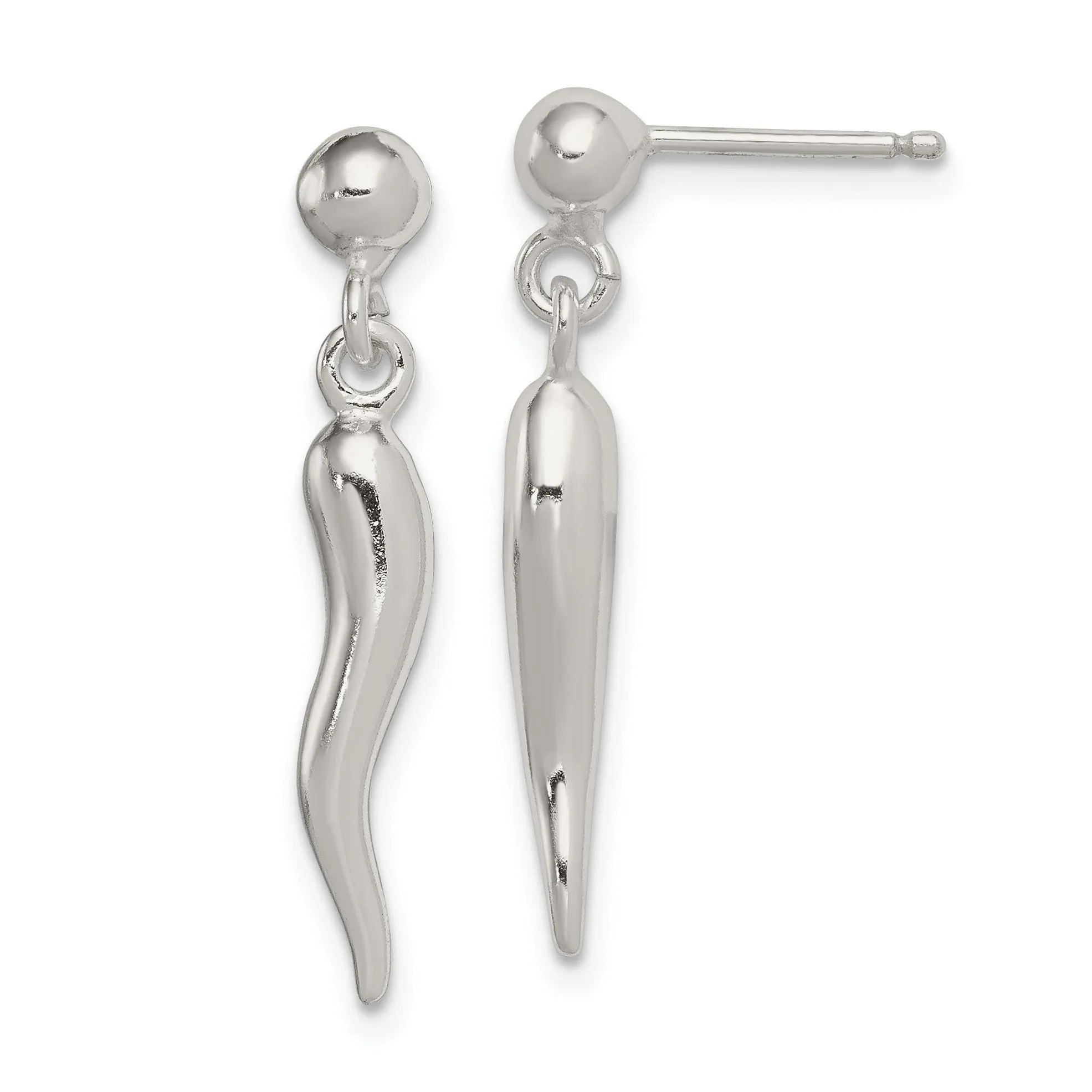 Sterling Silver Italian Horn Post Dangle Earrings sold by Zulily