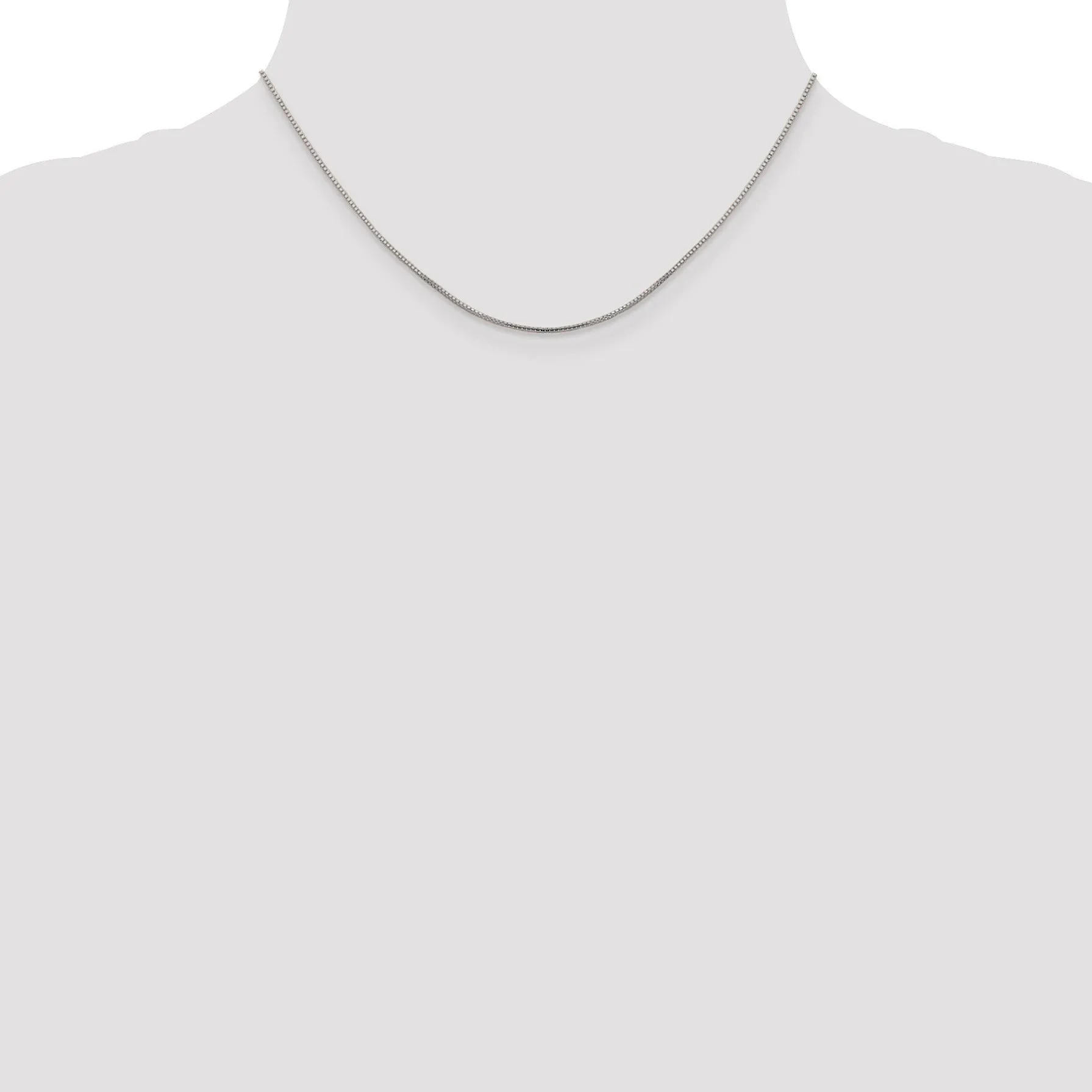 1 mm Octagonal 14K White Gold Box Chain 16 inch sold by Zulily product image thumbnail 2