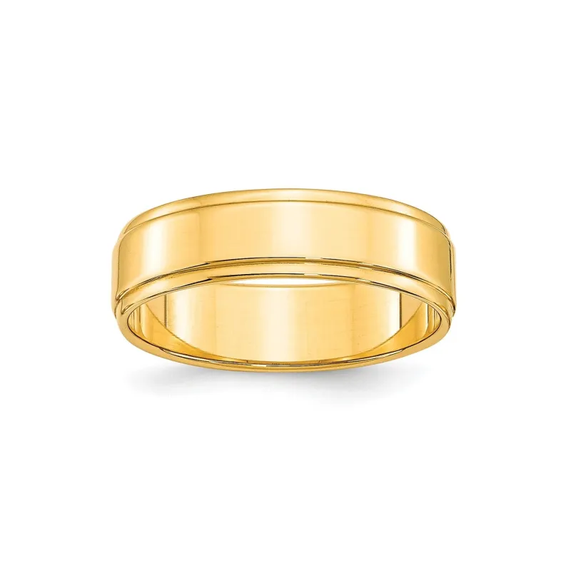 10k Yellow Gold 6mm Wedding Band for Men and Women made by Zulily