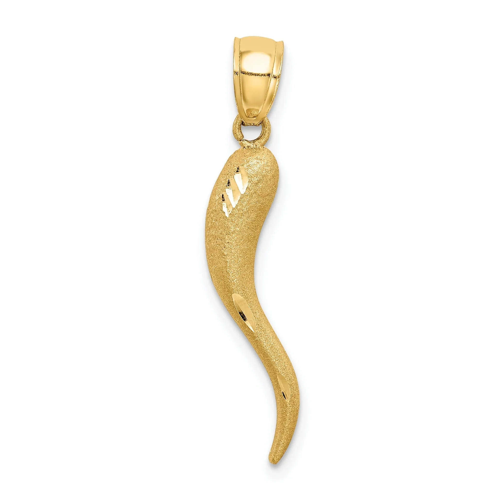 14k Gold Italian Horn Pendant sold by Zulily product image thumbnail 5