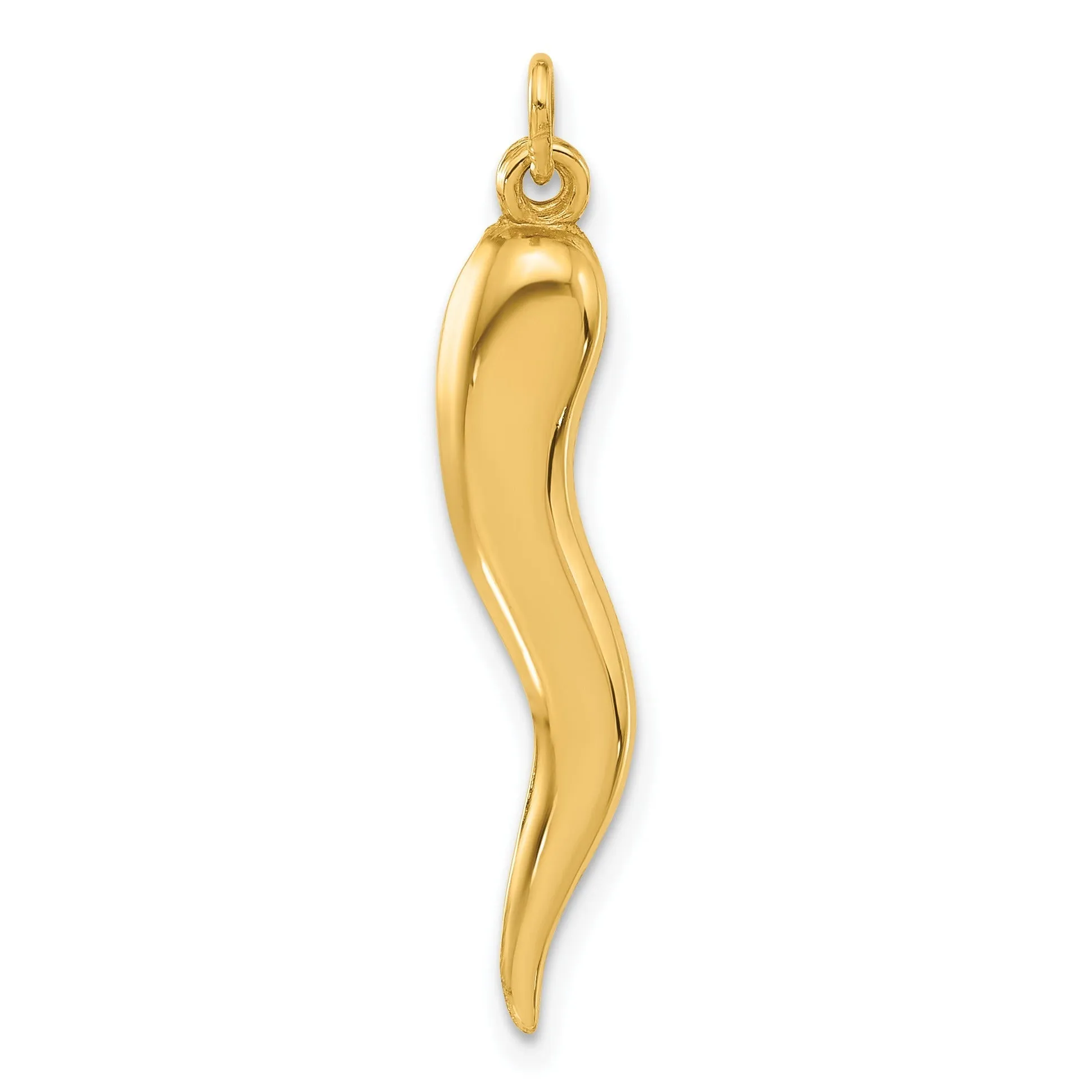 Hollow 3-D Italian Horn Pendant 14k Yellow Gold sold by Zulily product image thumbnail 3