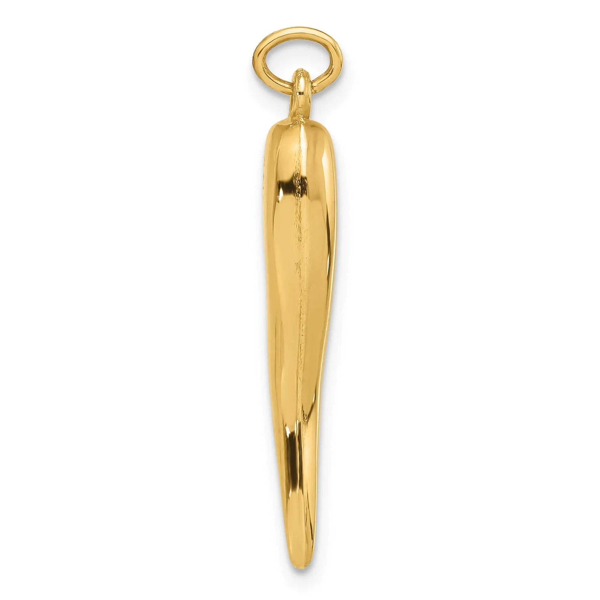 Hollow 3-D Italian Horn Pendant 14k Yellow Gold sold by Zulily product image thumbnail 2