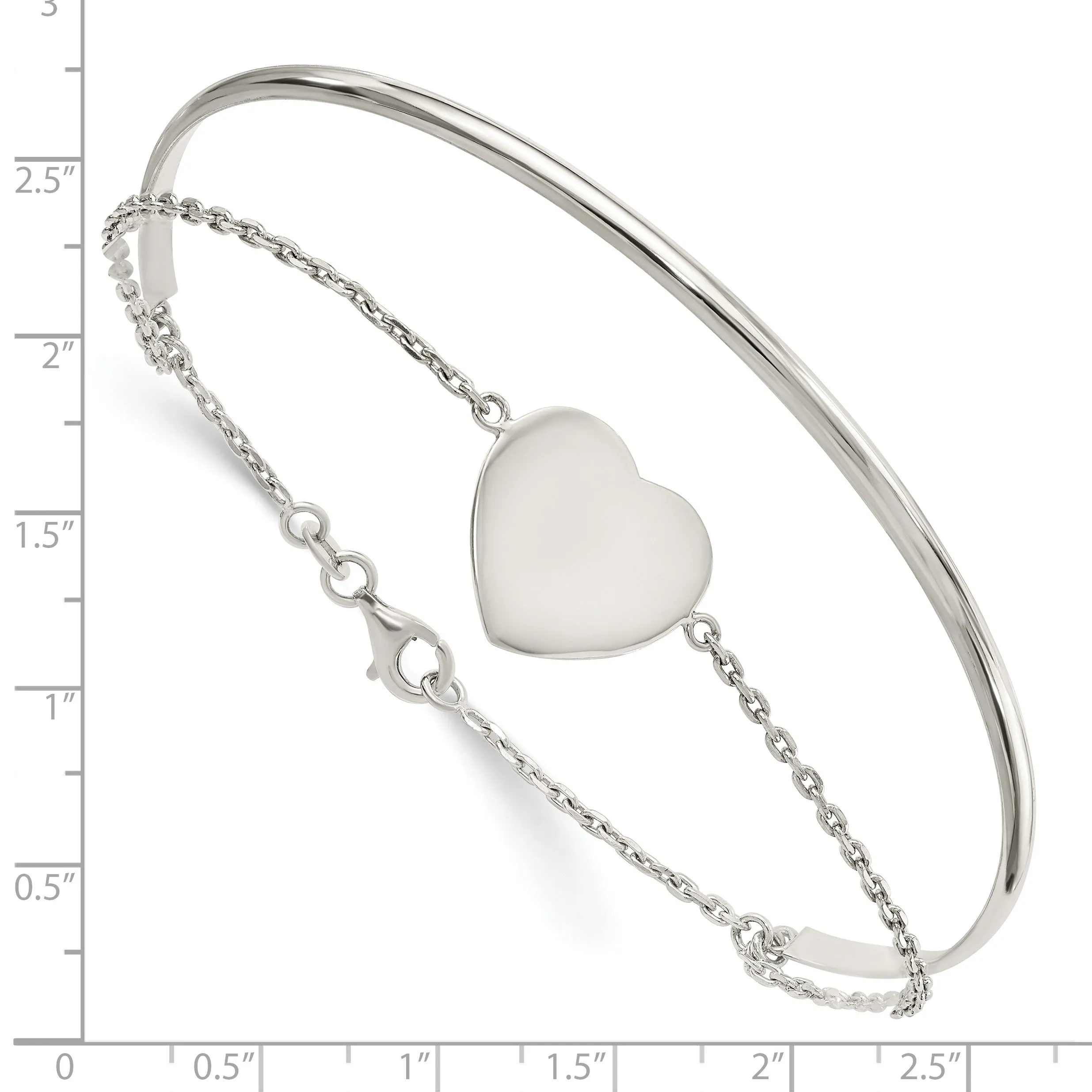 Sterling Silver Heart Bracelet sold by Zulily product image thumbnail 2