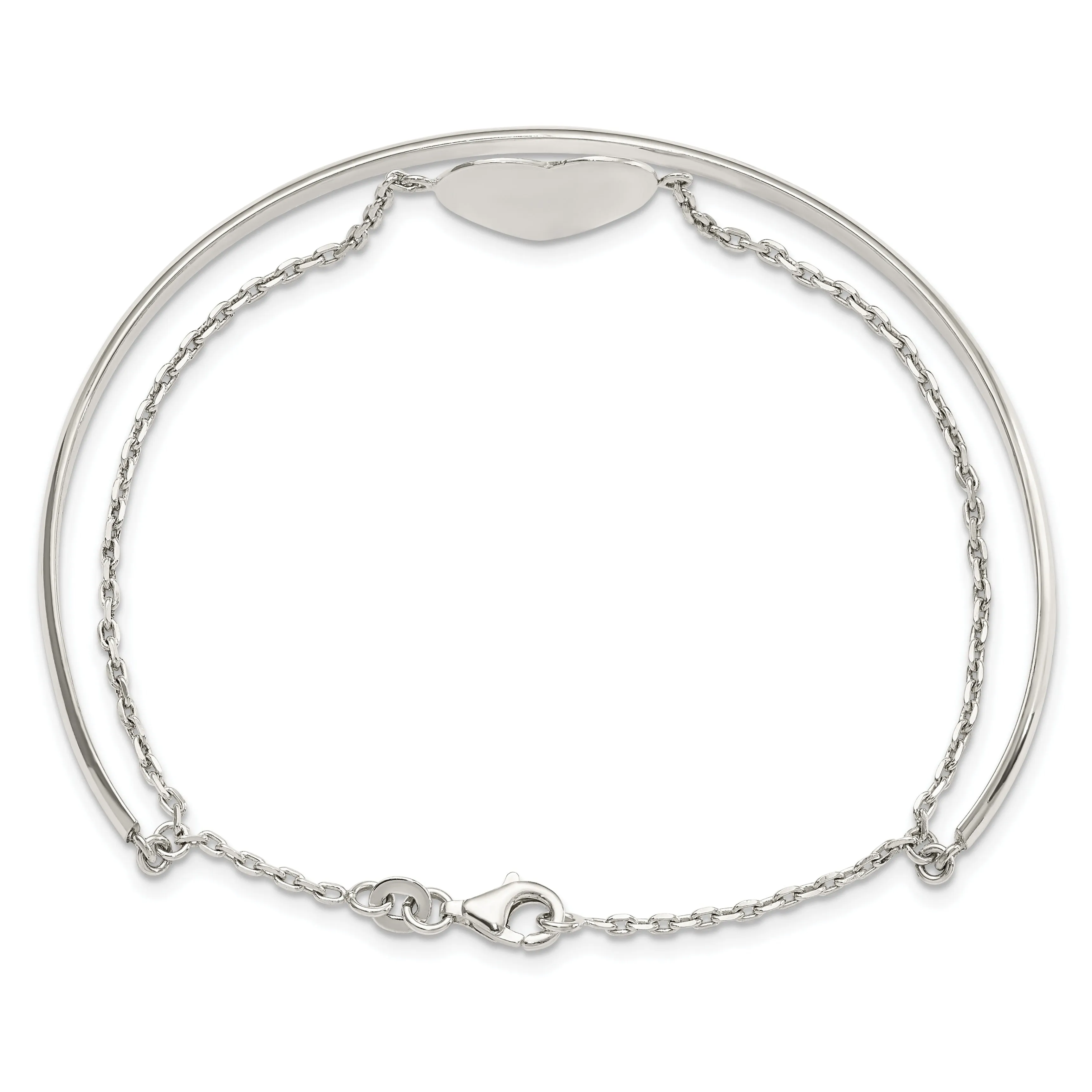 Sterling Silver Heart Bracelet sold by Zulily product image thumbnail 3