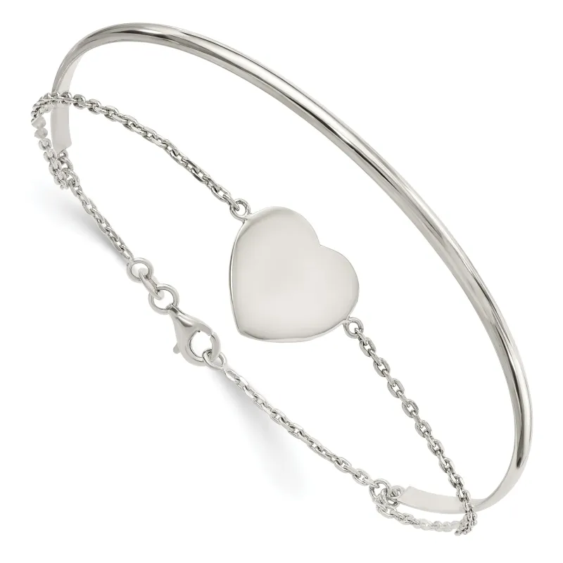 Sterling Silver Heart Bracelet made by Zulily