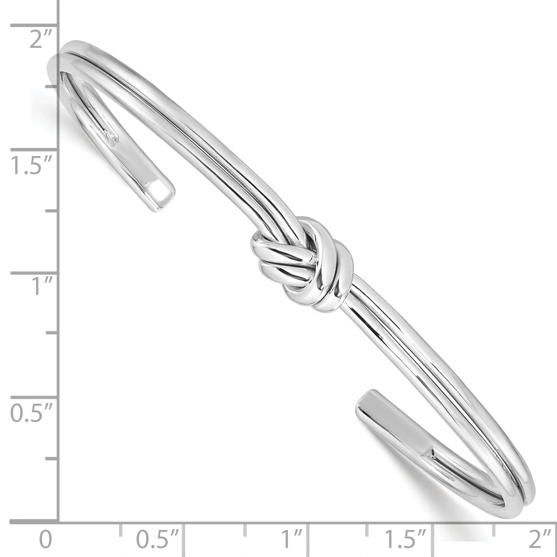 Sterling Silver Knot Cuff Bangle Bracelet sold by Zulily product image thumbnail 3