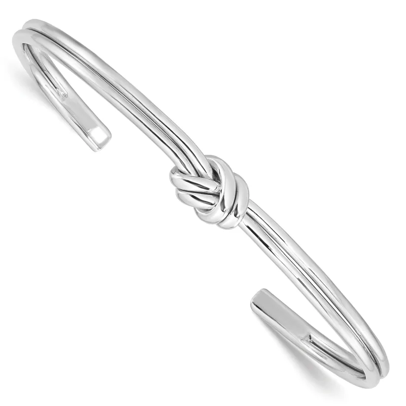 Sterling Silver Knot Cuff Bangle Bracelet made by Zulily