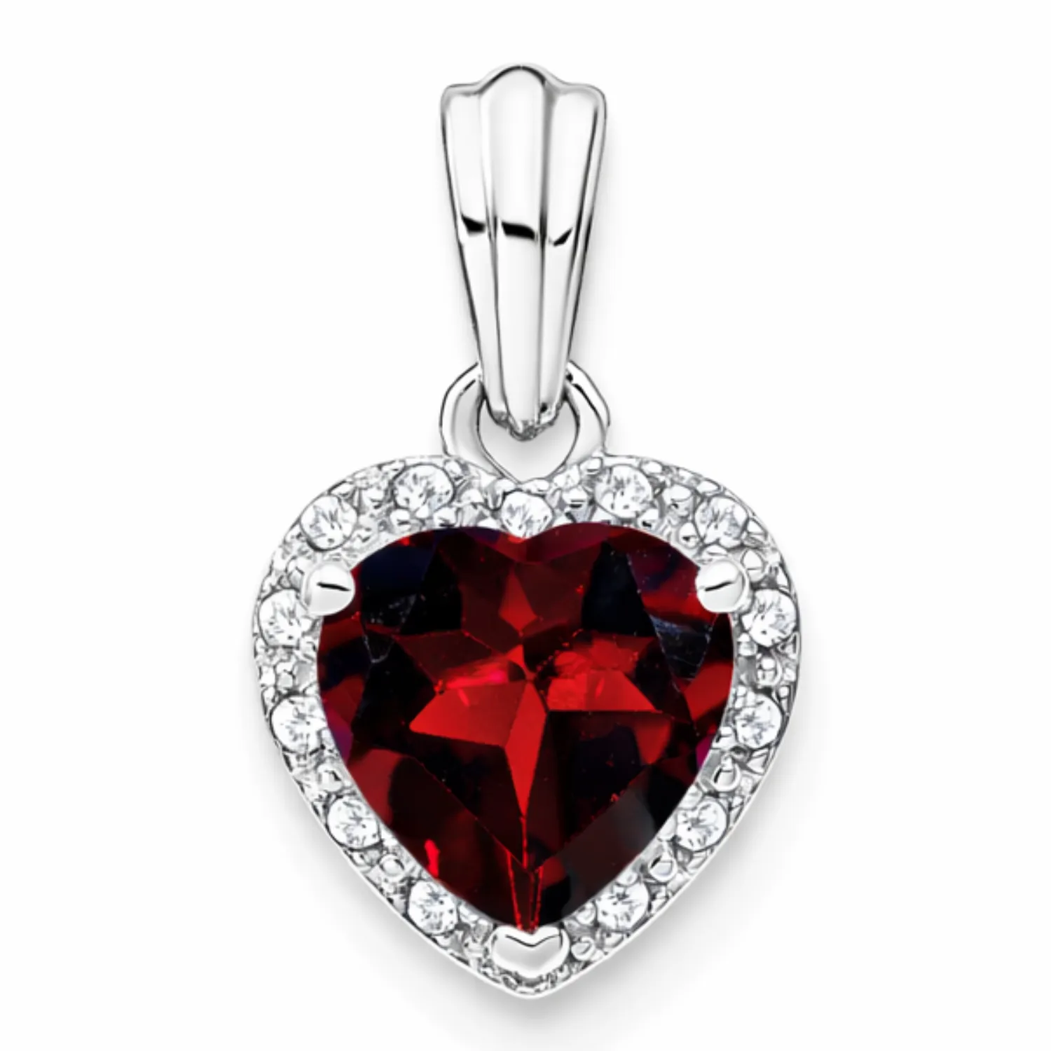 Heart Gemstone and Diamond Halo Pendant sold by Zulily product image thumbnail 5