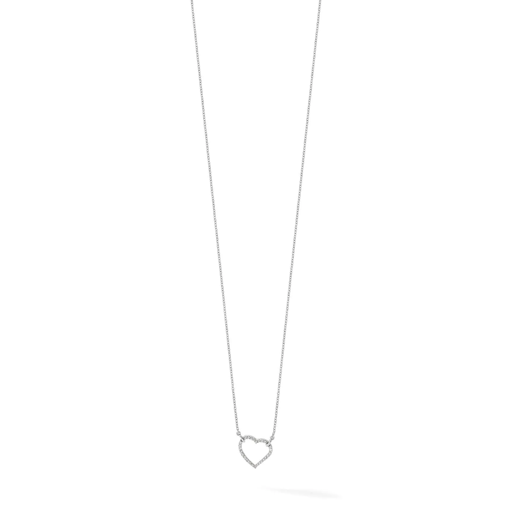 Lab Grown Diamond Open Heart Necklace 1/5 ctw sold by Zulily product image thumbnail 4