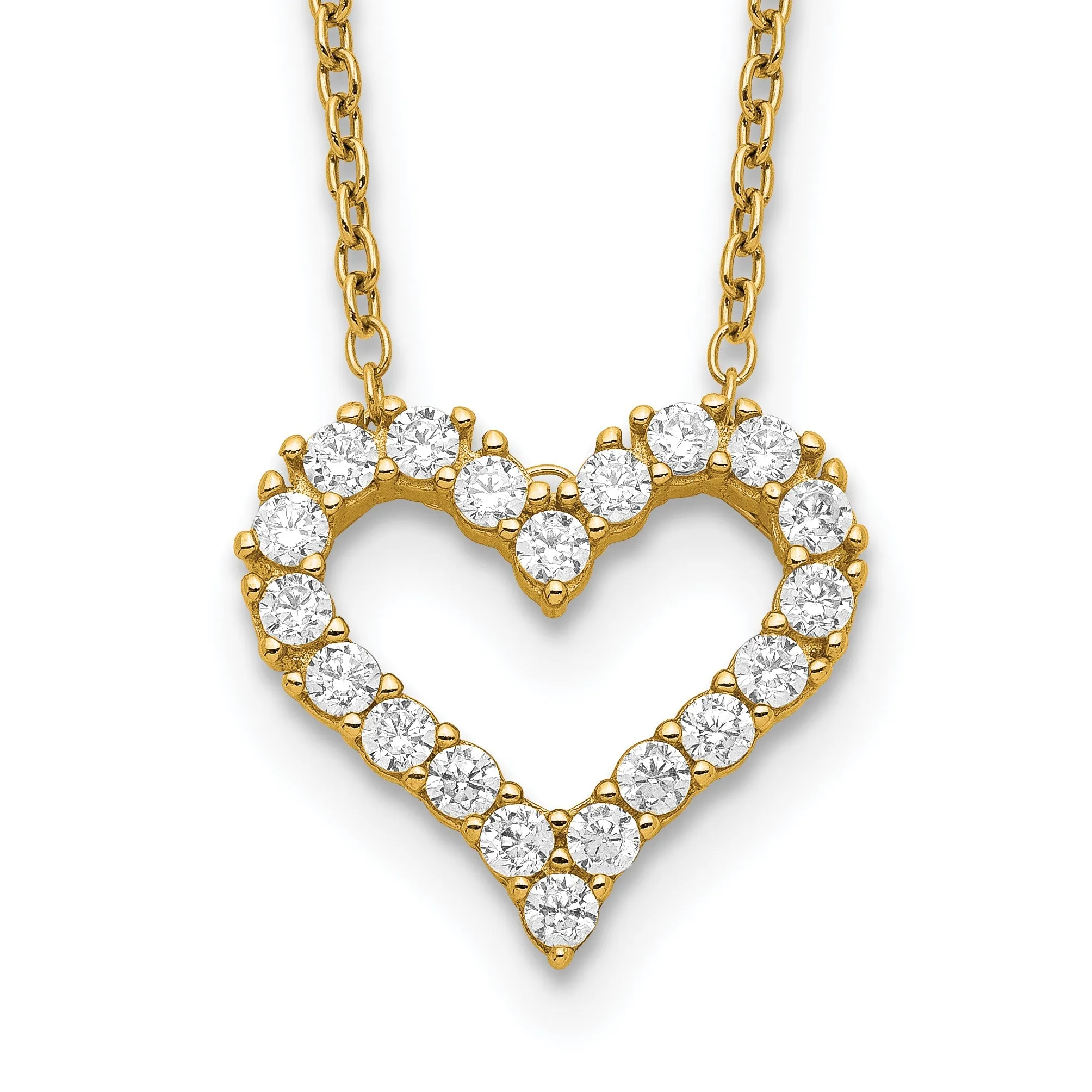 Sterling Silver CZ Heart Necklace sold by Zulily product image thumbnail 4