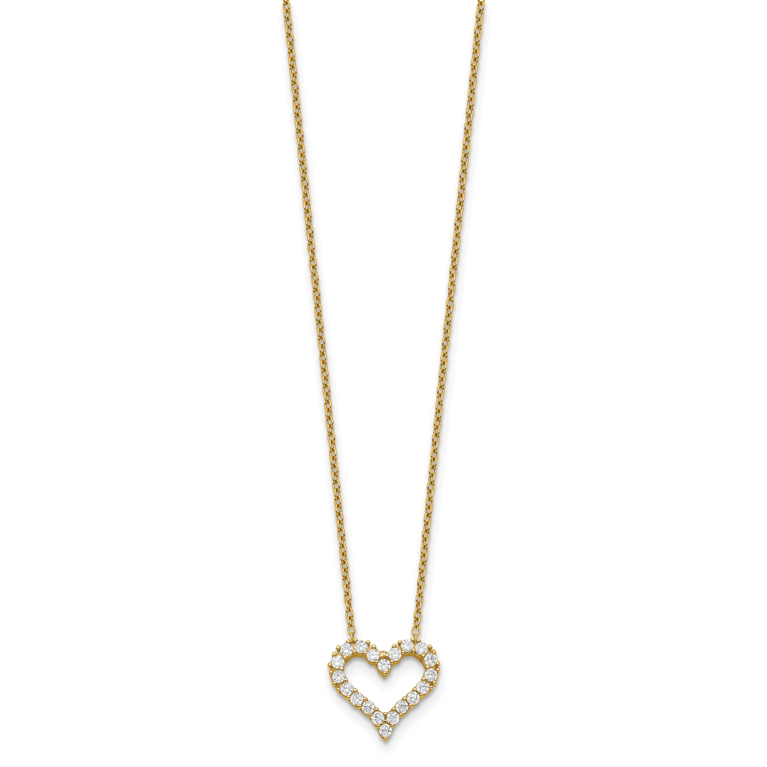 Sterling Silver CZ Heart Necklace sold by Zulily product image thumbnail 5