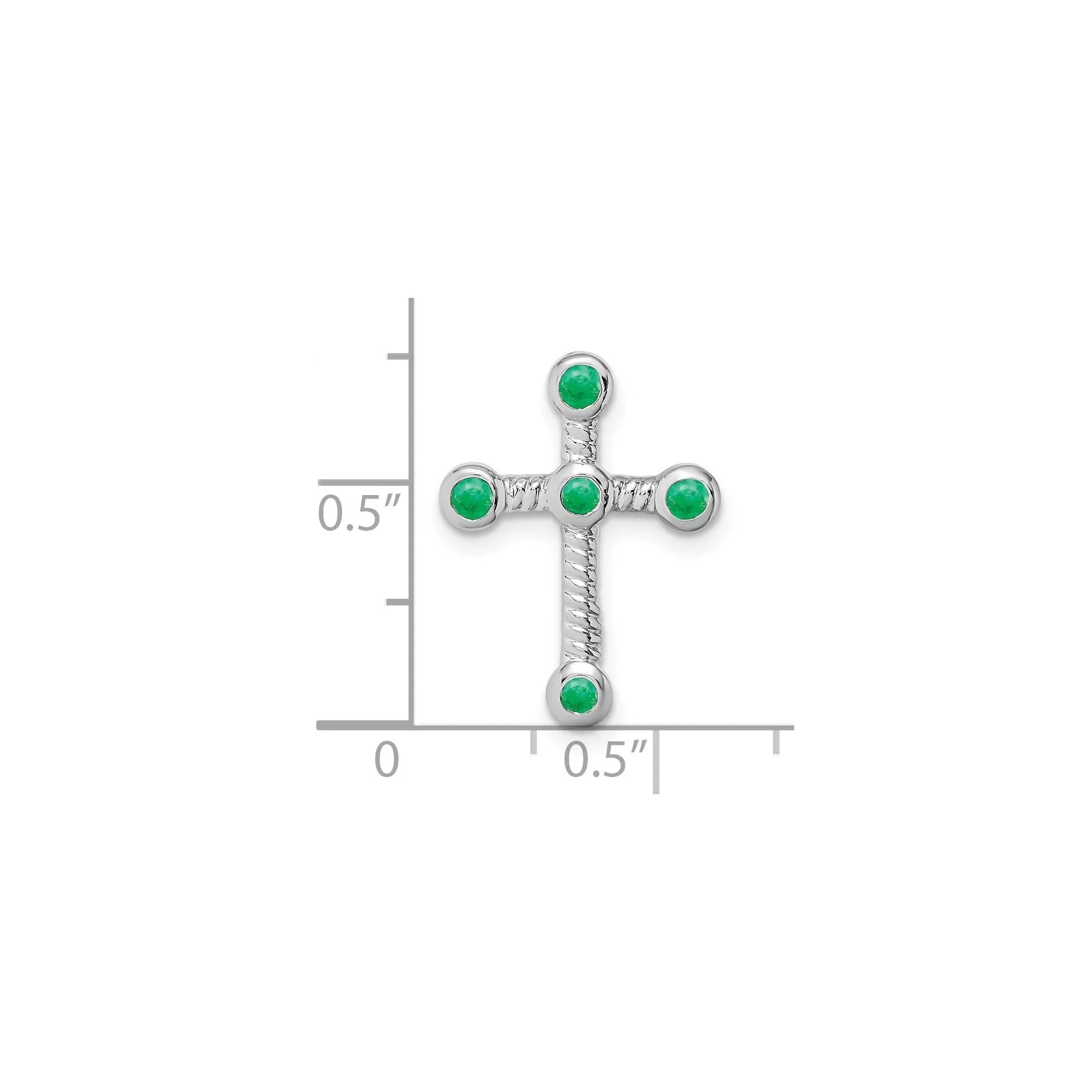 Natural Green Emerald Cross Gold Pendant sold by Zulily product image thumbnail 2