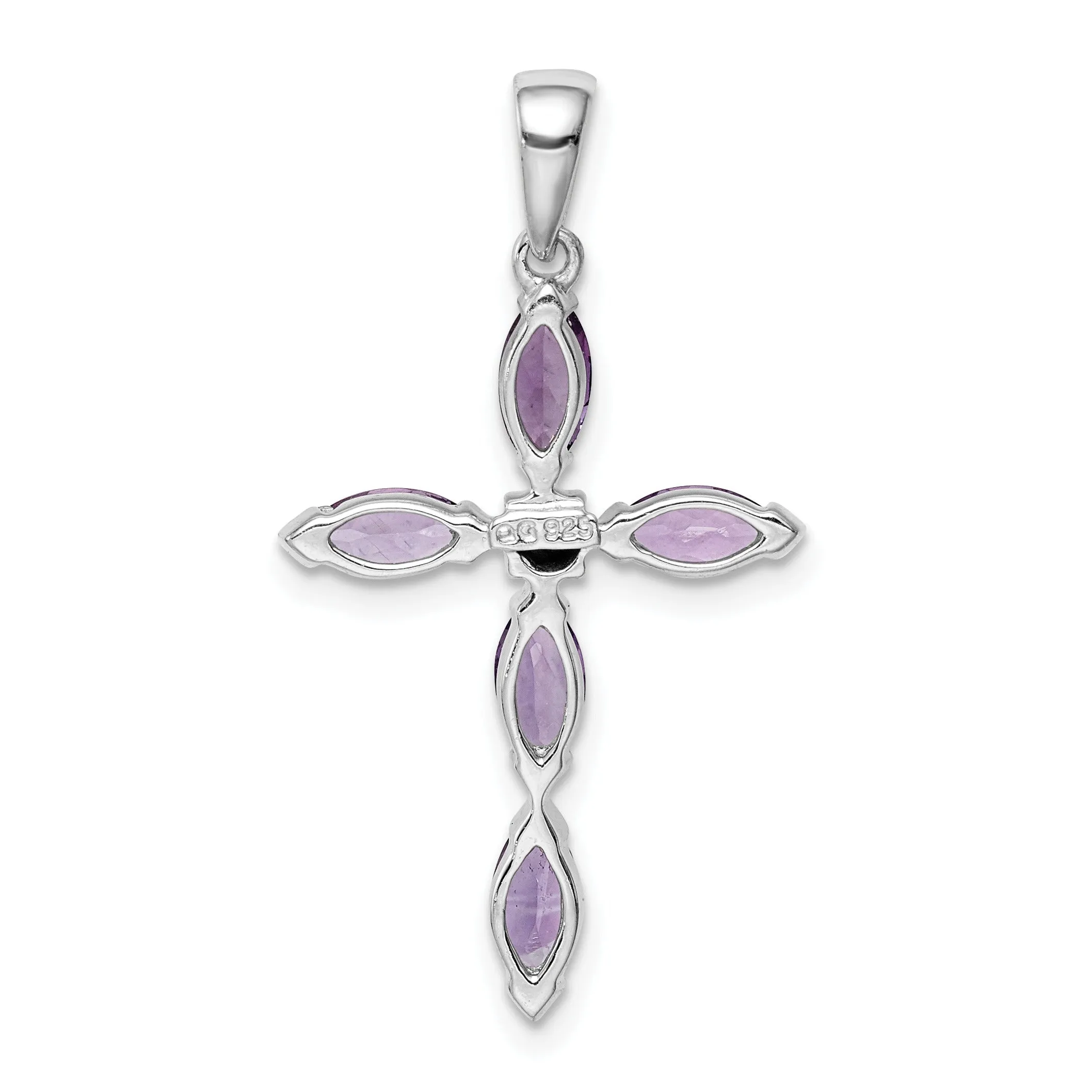 Sterling Silver Natural Amethyst and Diamond Pendant sold by Zulily product image thumbnail 2