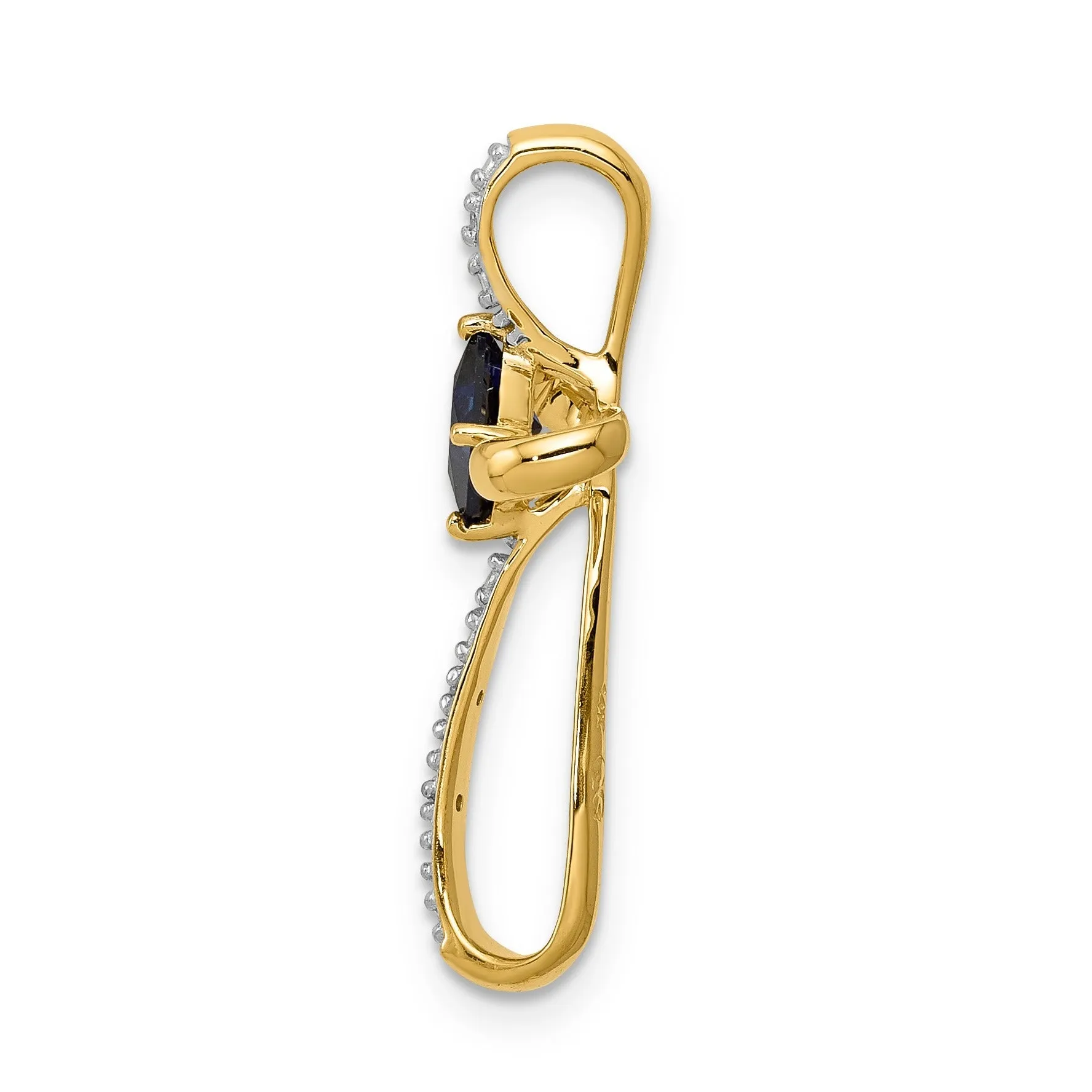 Lab Created Sapphire and Diamond Cross Pendant Gold sold by Zulily product image thumbnail 3