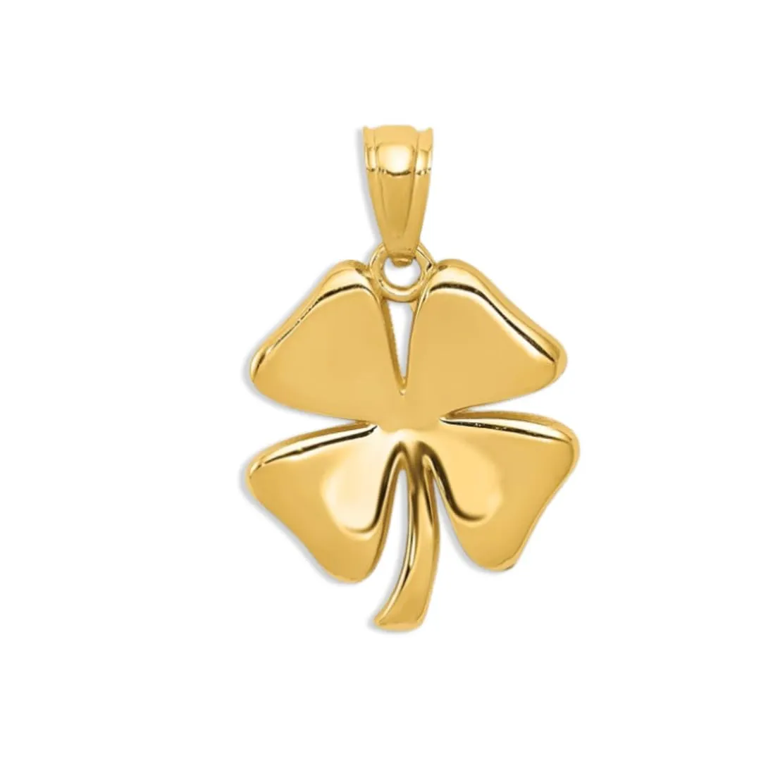 10K Yellow Gold Four Leaf Clover Charm Luck Pendant sold by Zulily product image thumbnail 4