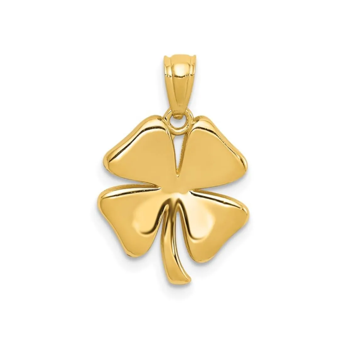 10K Yellow Gold Four Leaf Clover Charm Luck Pendant sold by Zulily product image thumbnail 2