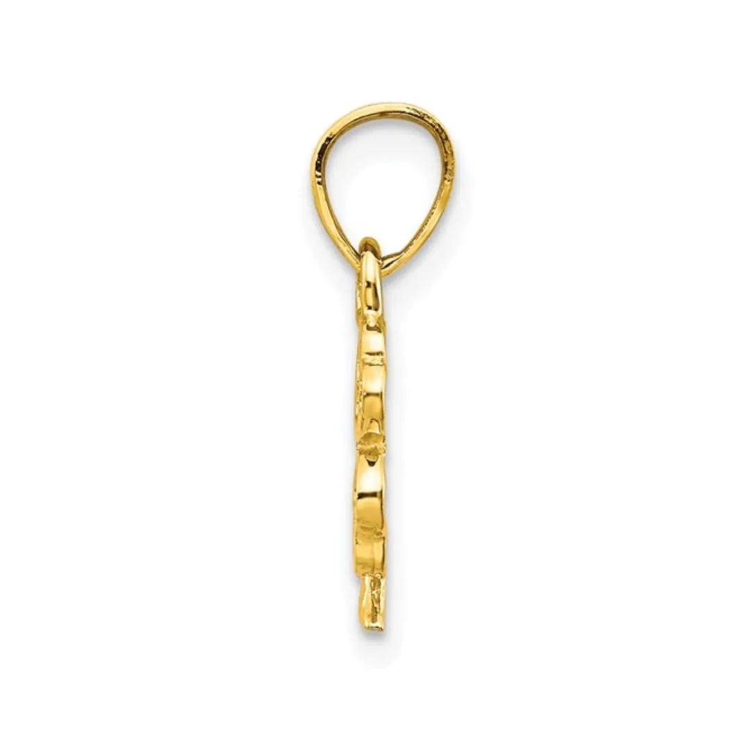 Four Leaf Clover Charm 10K Yellow Gold Pendant sold by Zulily product image thumbnail 2