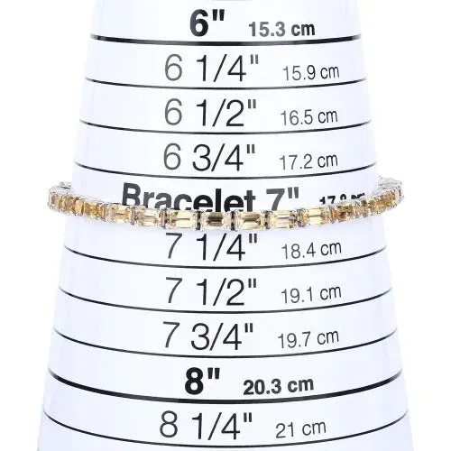 12.80 Ct Octagon Yellow Citrine Prong Sterling Silver Tennis Bracelet sold by Zulily product image thumbnail 4