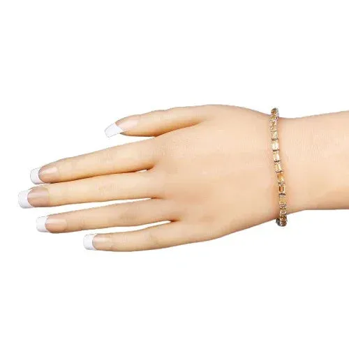 12.80 Ct Octagon Yellow Citrine Prong Sterling Silver Tennis Bracelet sold by Zulily product image thumbnail 2