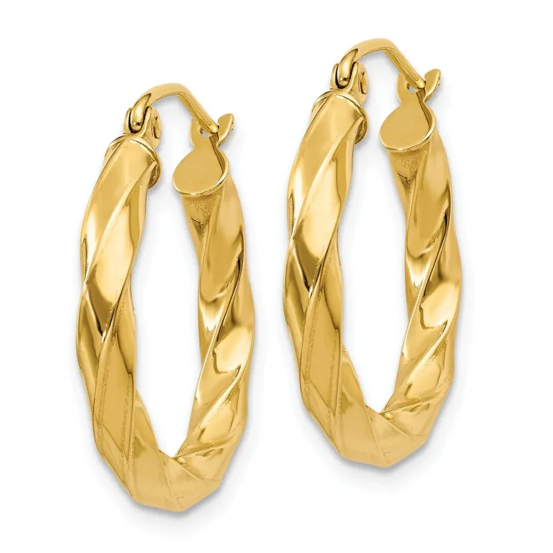 14k Gold Medium Twisted Hoop Earrings made by Zulily