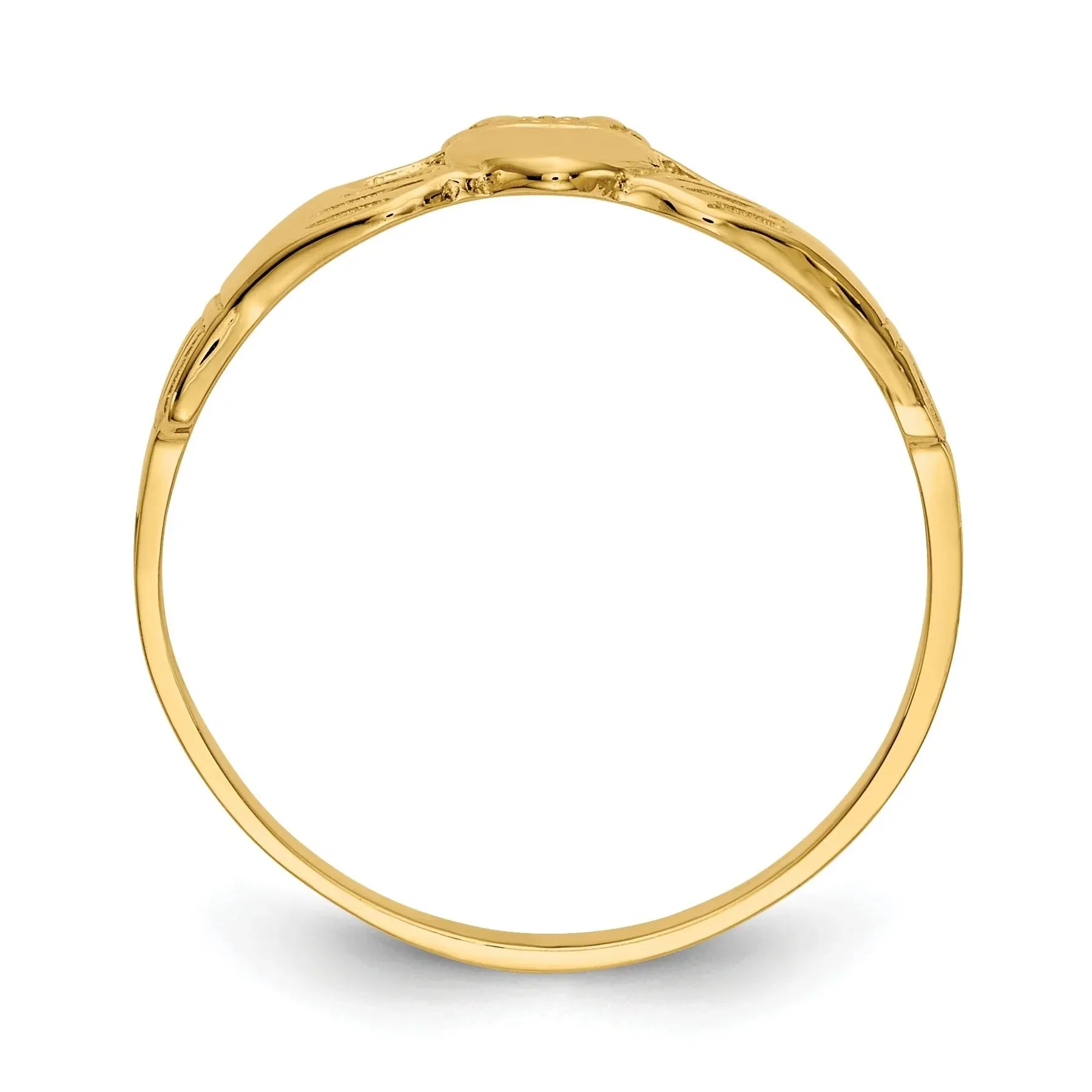 14k Gold Ladies Claddagh Ring sold by Zulily product image thumbnail 3