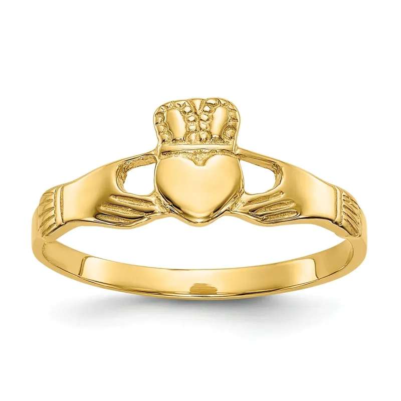 14k Gold Ladies Claddagh Ring made by Zulily