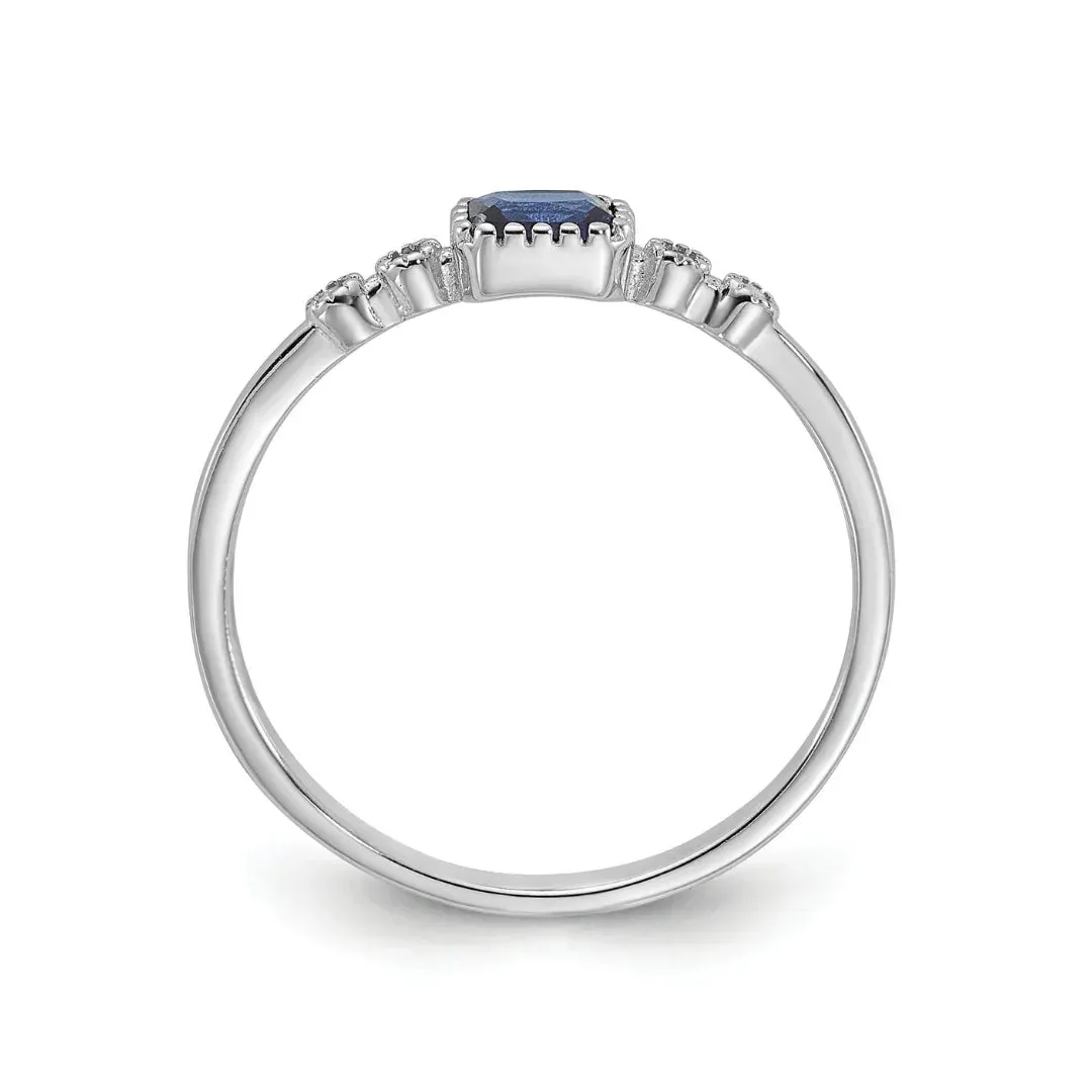 Blue Spinel and White Sapphire Ring sold by Zulily product image thumbnail 3