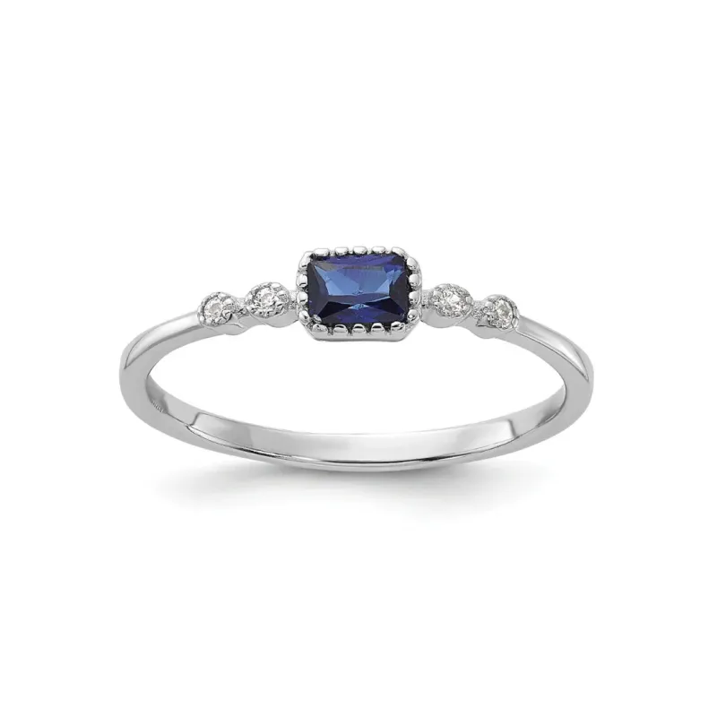 Blue Spinel and White Sapphire Ring made by Zulily