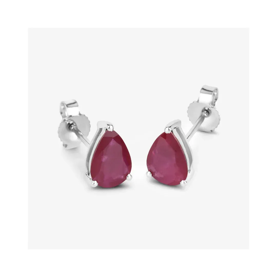 1.60 Ct Pear Pink Ruby Prong 10K gold Teardrop Stud Earrings sold by Zulily product image thumbnail 4