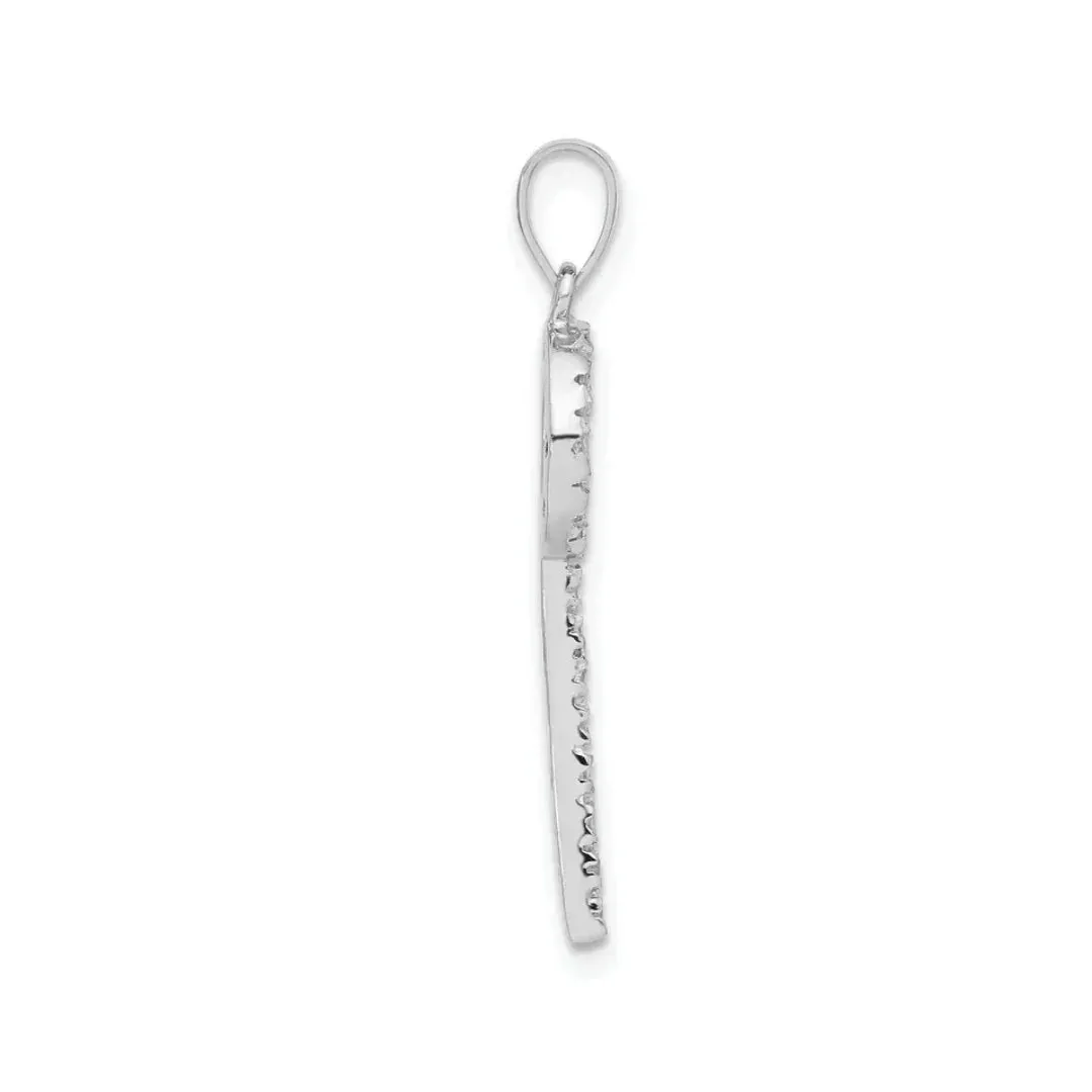 Cubic Zirconia Silver Key Pendant sold by Zulily product image thumbnail 3