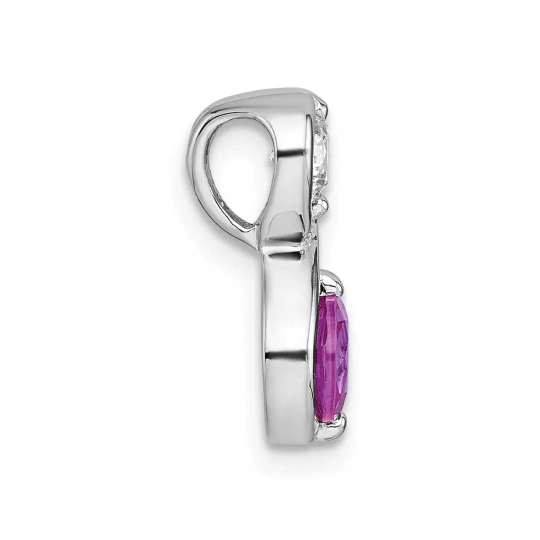 Dainty Ruby and CZ Infinity Chain Slide Infinity Pendant sold by Zulily product image thumbnail 2