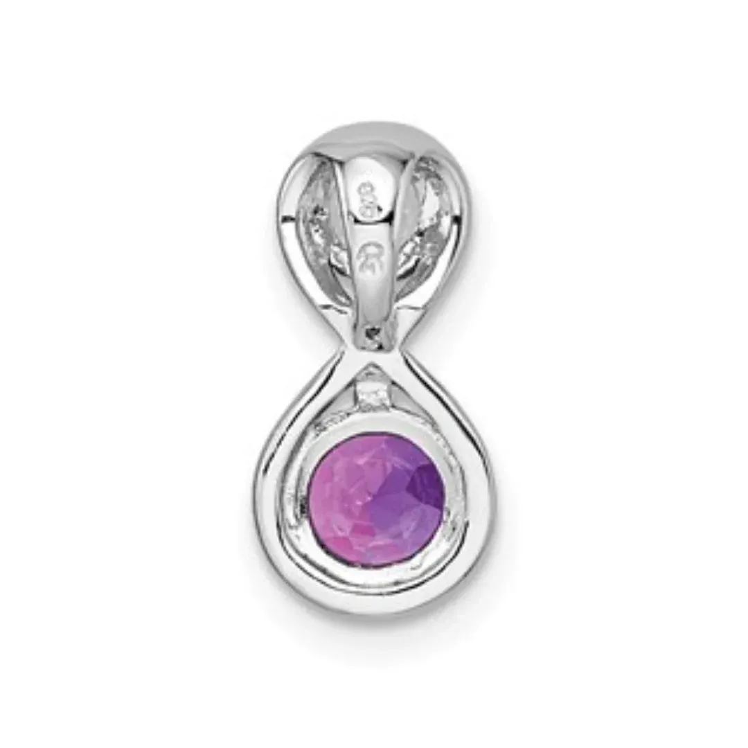Dainty Ruby and CZ Infinity Chain Slide Infinity Pendant sold by Zulily product image thumbnail 3