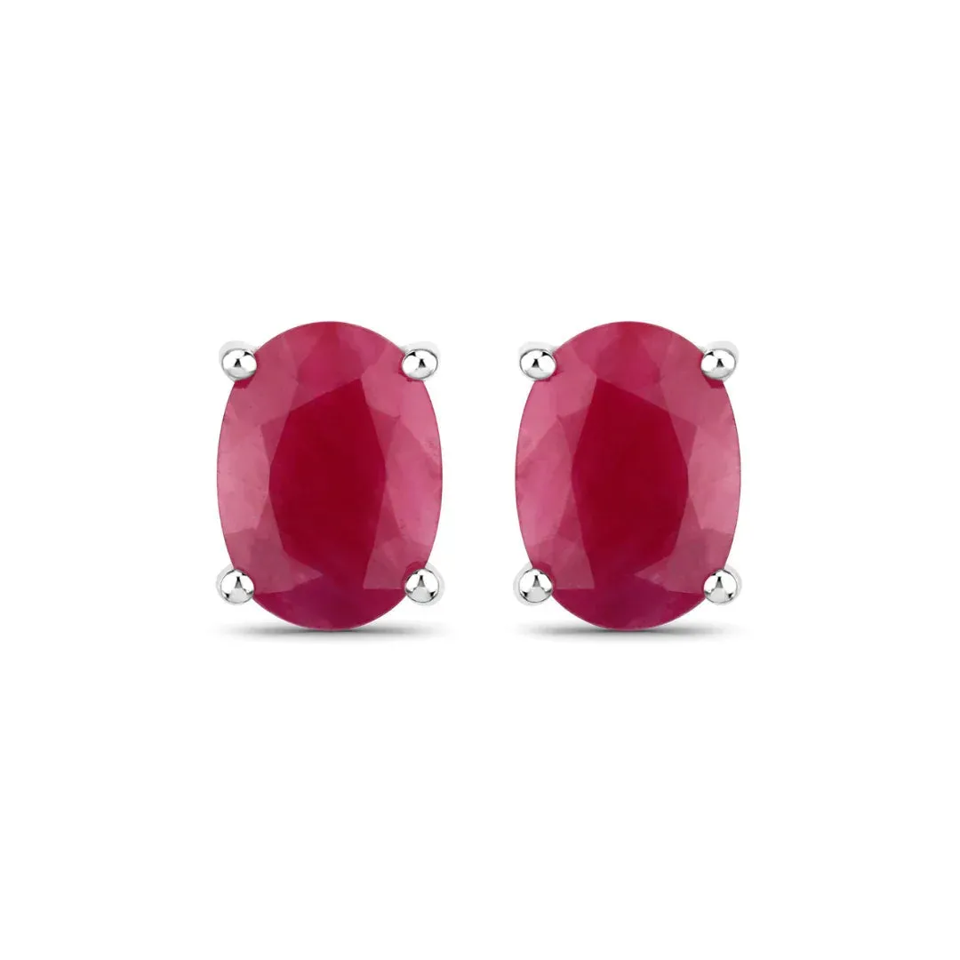 1.70 Ct Oval Pink Ruby Prong 10K Gold Stud Earrings sold by Zulily